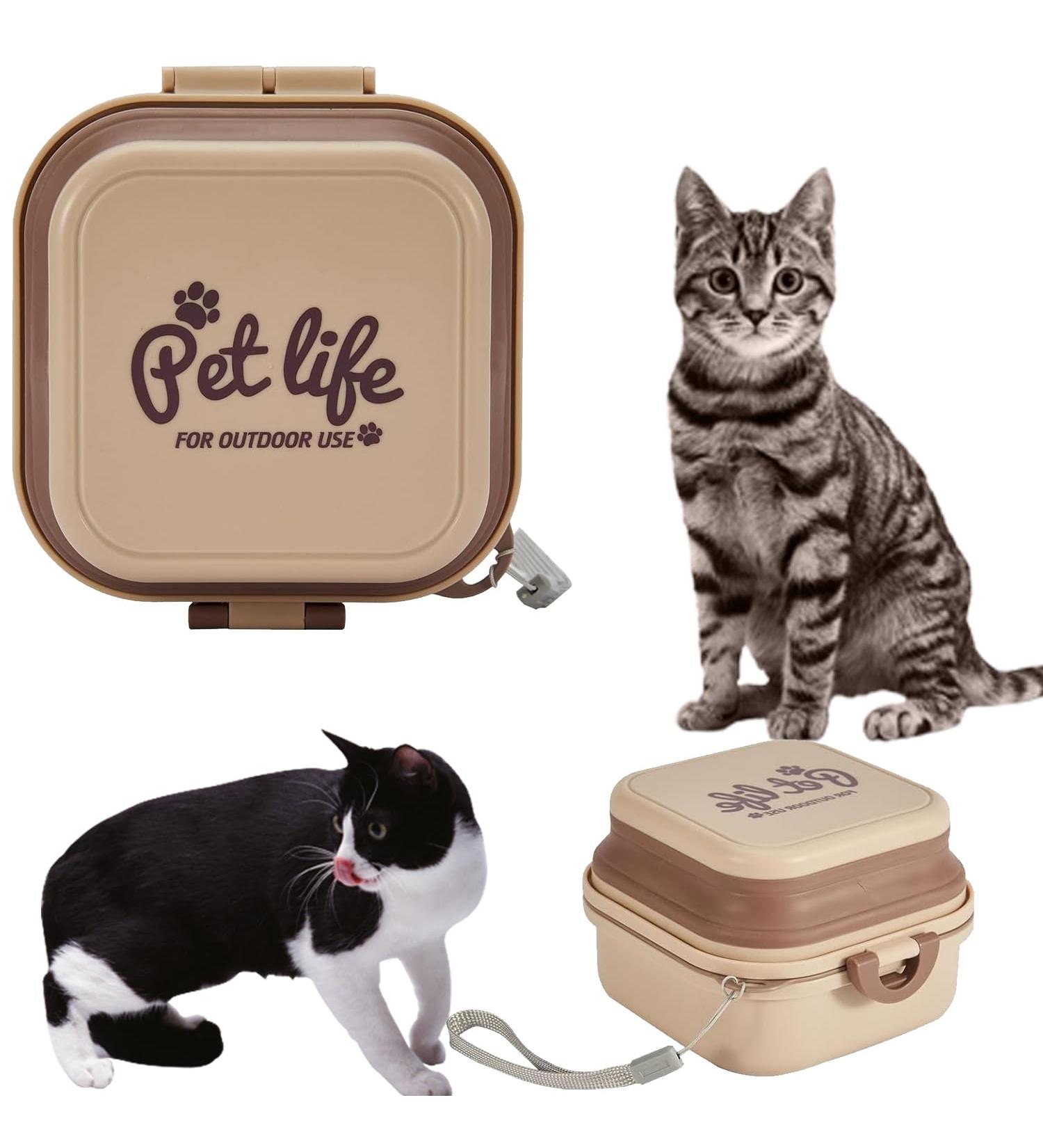 Portable Collapsible Dog Bowl with Lid - Travel-Friendly & Foldable for Dogs & Cats - Ideal for Outdoor & Indoor Use - Buy Online on GoSupps.com