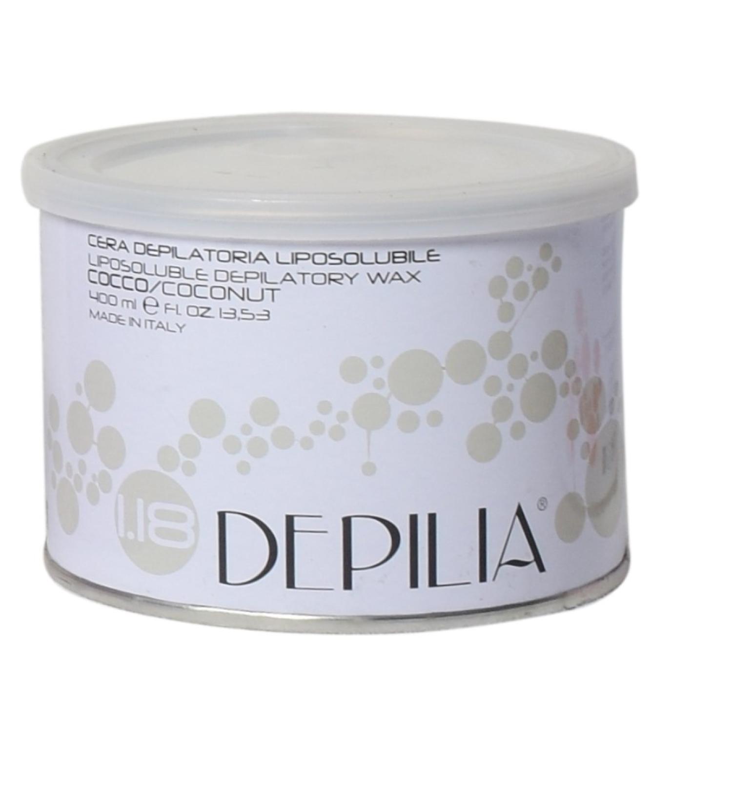Depilatory Hair Removal Wax Coconut Fragrance 400g Made in Italy