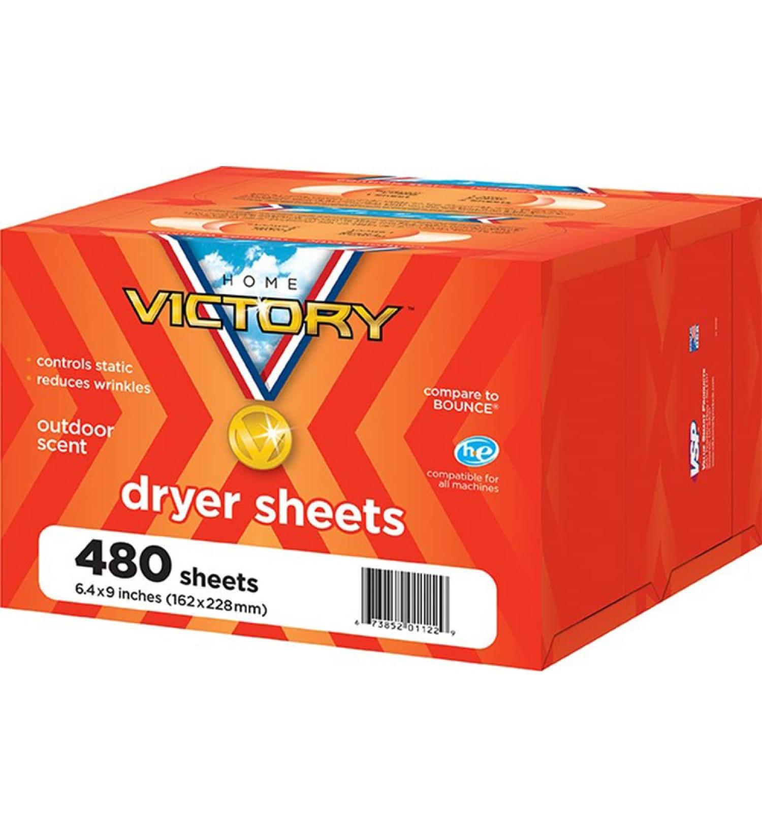 HOME VICTORY Outdoor Scented Dryer Sheets - 480 Count Fabric Softener Sheets - Reduces Wrinkles, Controls Static, Softens Fabric - Pack of 1 - Buy Online on GoSupps.com