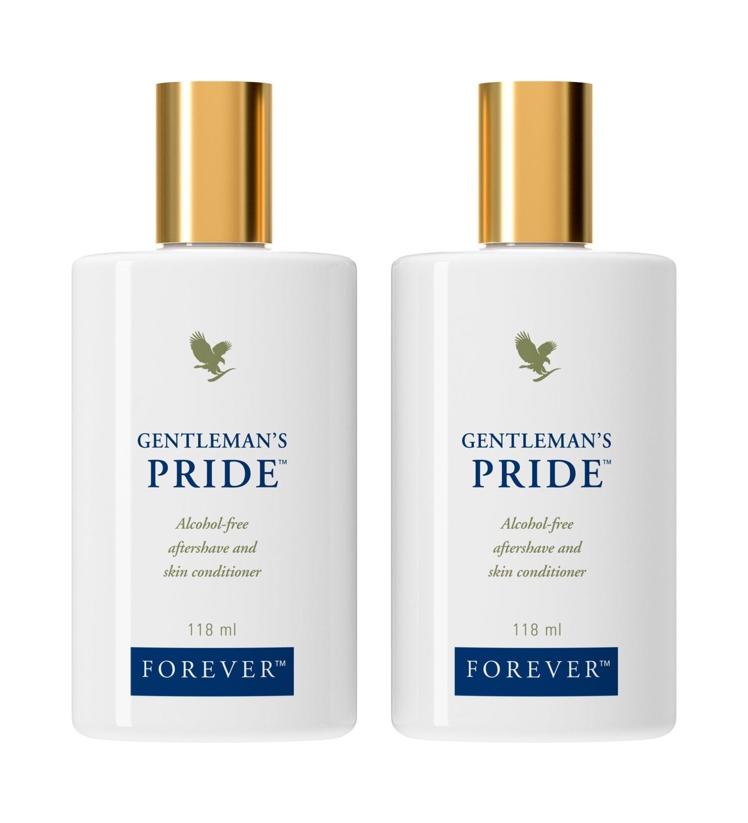 Buy Forever Gentlemans Pride Alcohol-Free Aftershave Balm with Aloe Vera & Hyaluronic Acid - Soothing Nourishing Gluten-Free (2 x 118 ml) - Buy Online on GoSupps.com