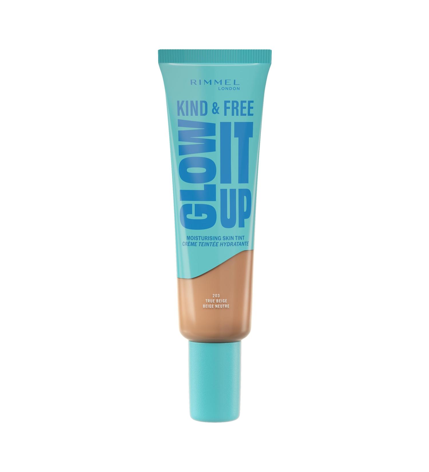 Rimmel Rimmel London Kind & Free GLOW IT UP Moisturizing Foundation 203 True Beige Soothes sensitive skin Healthy and luminous color All-day hydration 30 ml