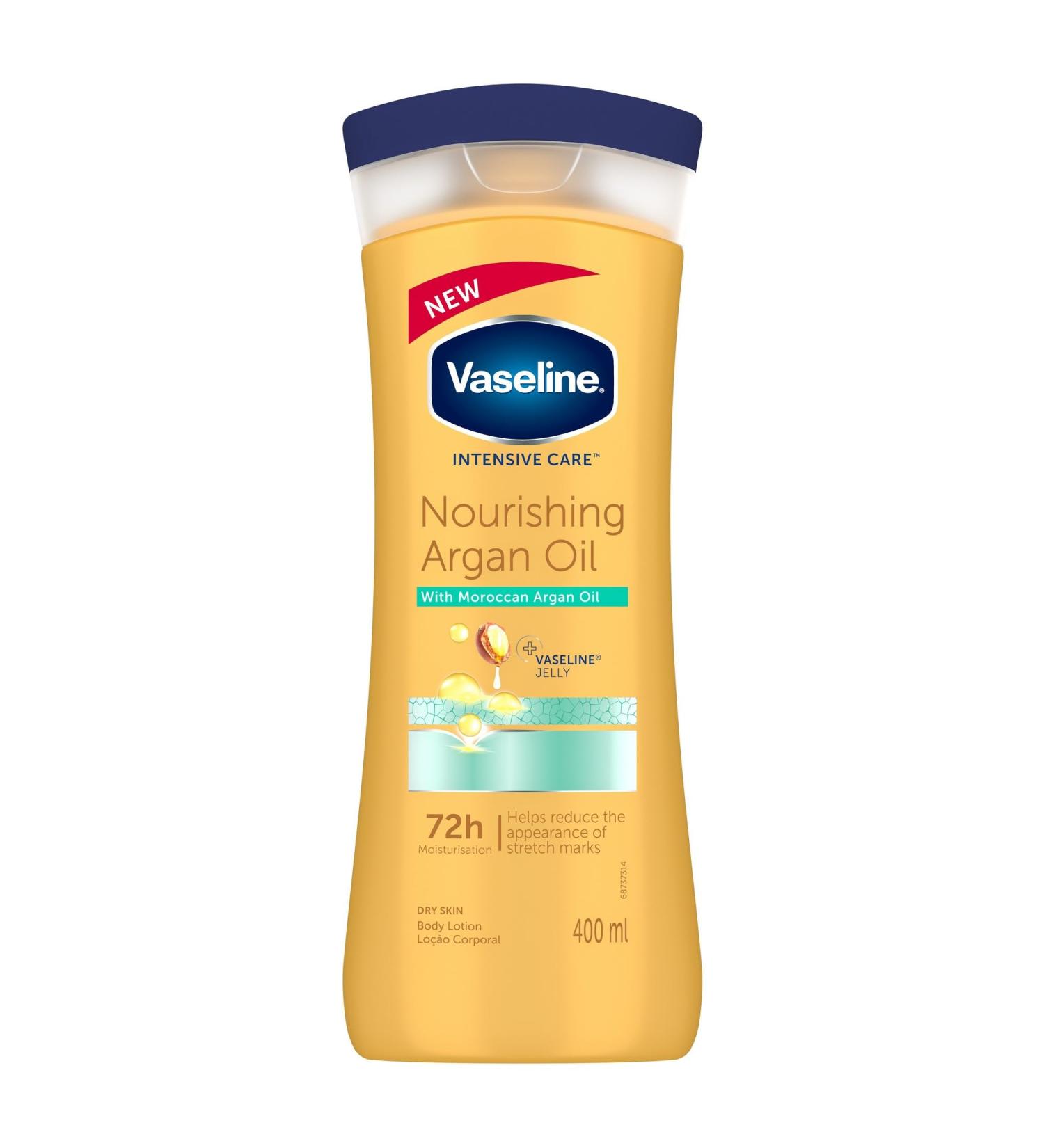 Vaseline Intensive Care Nourishing Argan Oil Lotion 400ml - 72h Protection for All Skin Types - Shop Internationally - Buy Online on GoSupps.com