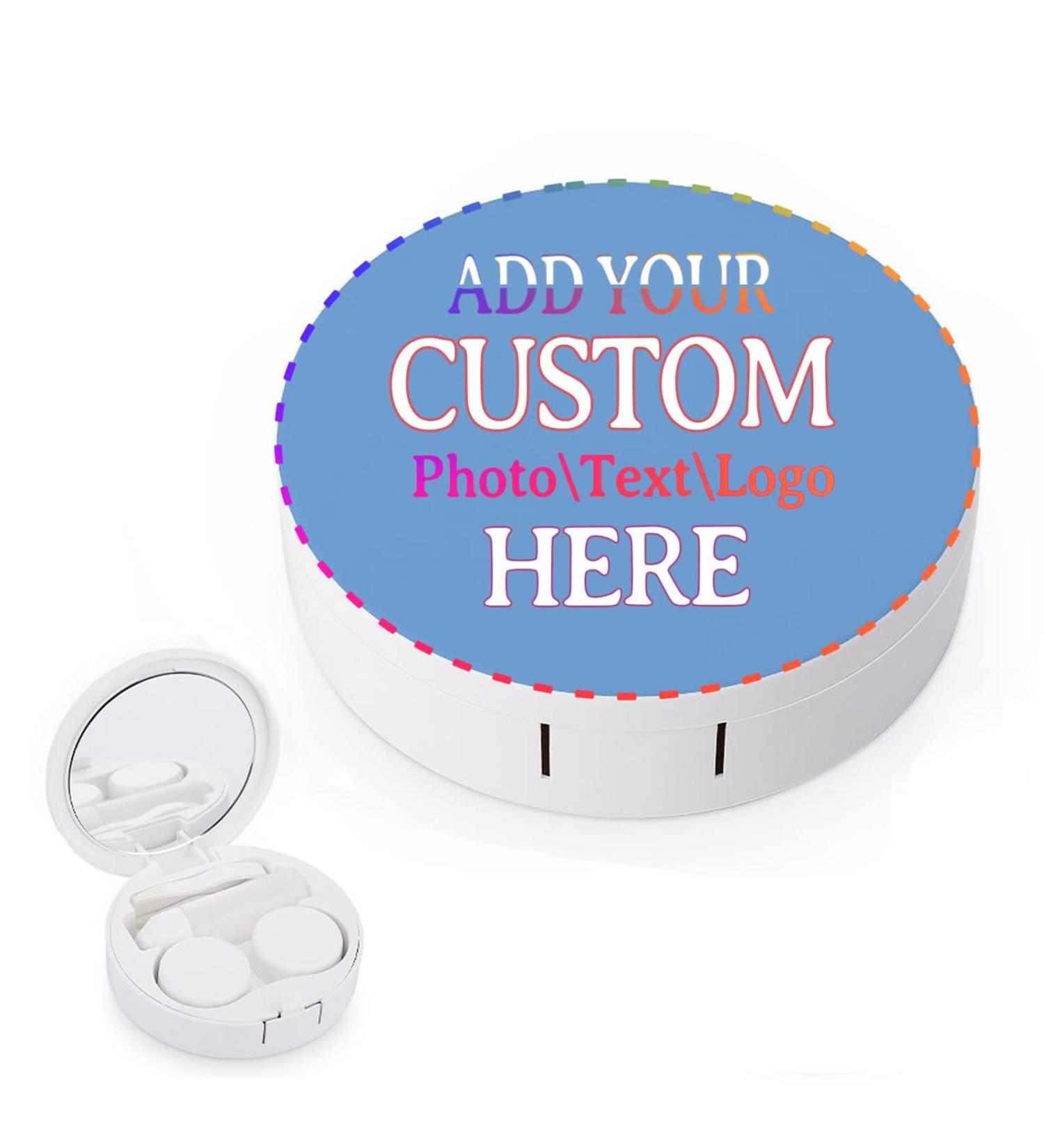 Personalized WARSONIOD Contact Lens Case - Custom Photo Travel Set with Mirror & Tweezers - Buy Online on GoSupps.com