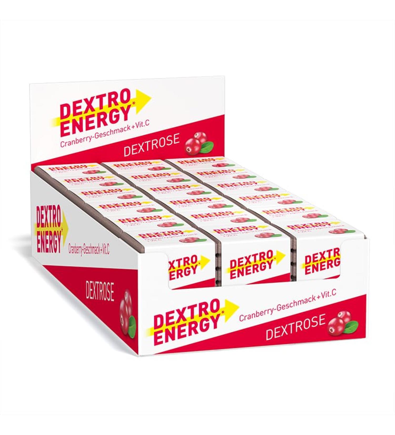 Dextro Energy Cube Cranberry + Vitamin C (18 Pack) - Boost Immunity with Glucose & Carbohydrates - Essential Daily Energy Support - Buy Online on GoSupps.com