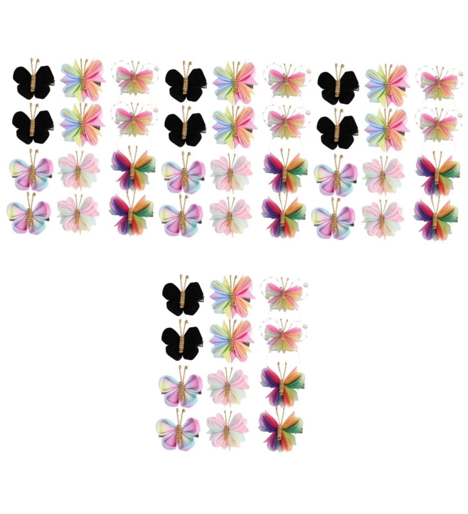 Beaupretty 24 Pairs Butterflies Hair Clips for Butterfly Hair Accessories Girl Bows Butterflies Hair Barrettes Hair Pin Hair Clips Mini Small Metal Issue Card Braided Child - Buy Online on GoSupps.com