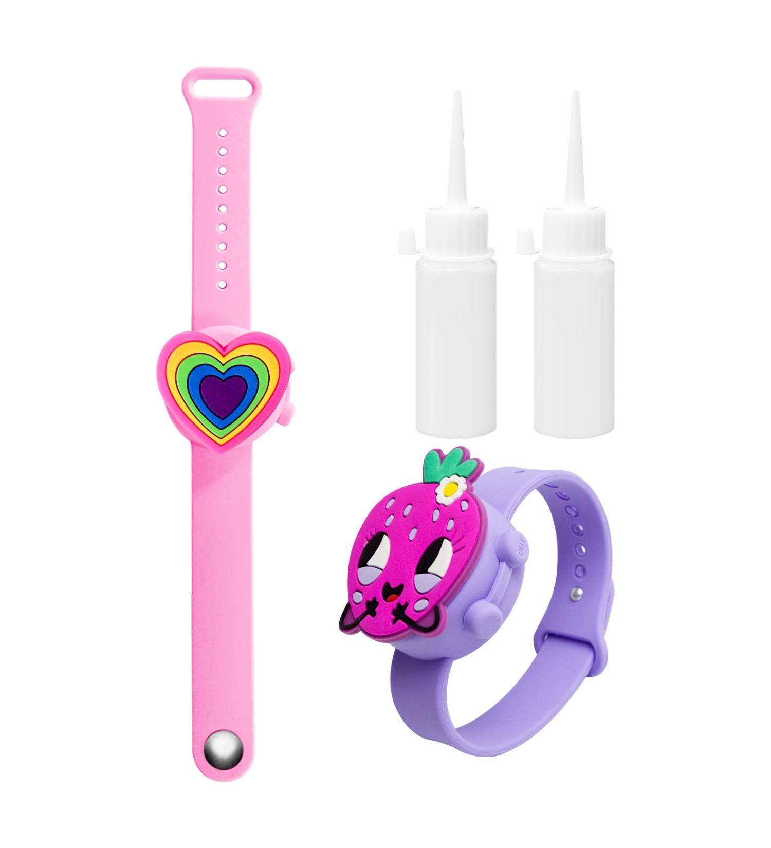 Silicone Refillable Disinfectant Bracelet - Portable Hand Sanitizer & Sunscreen Holder for Adults & Kids | Perfect for Travel Sports & Outdoors (Rainbow) - Buy Online on GoSupps.com