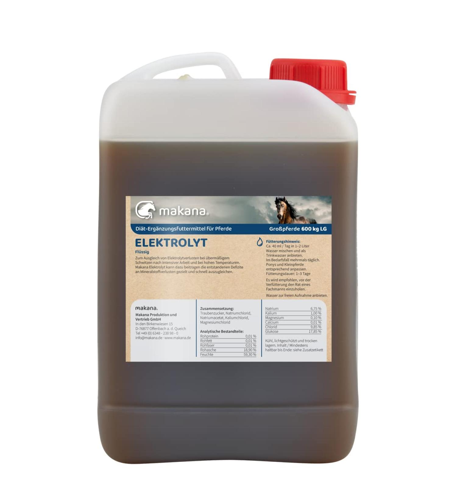 Makana electrolyte liquid for horses 3 litre canister