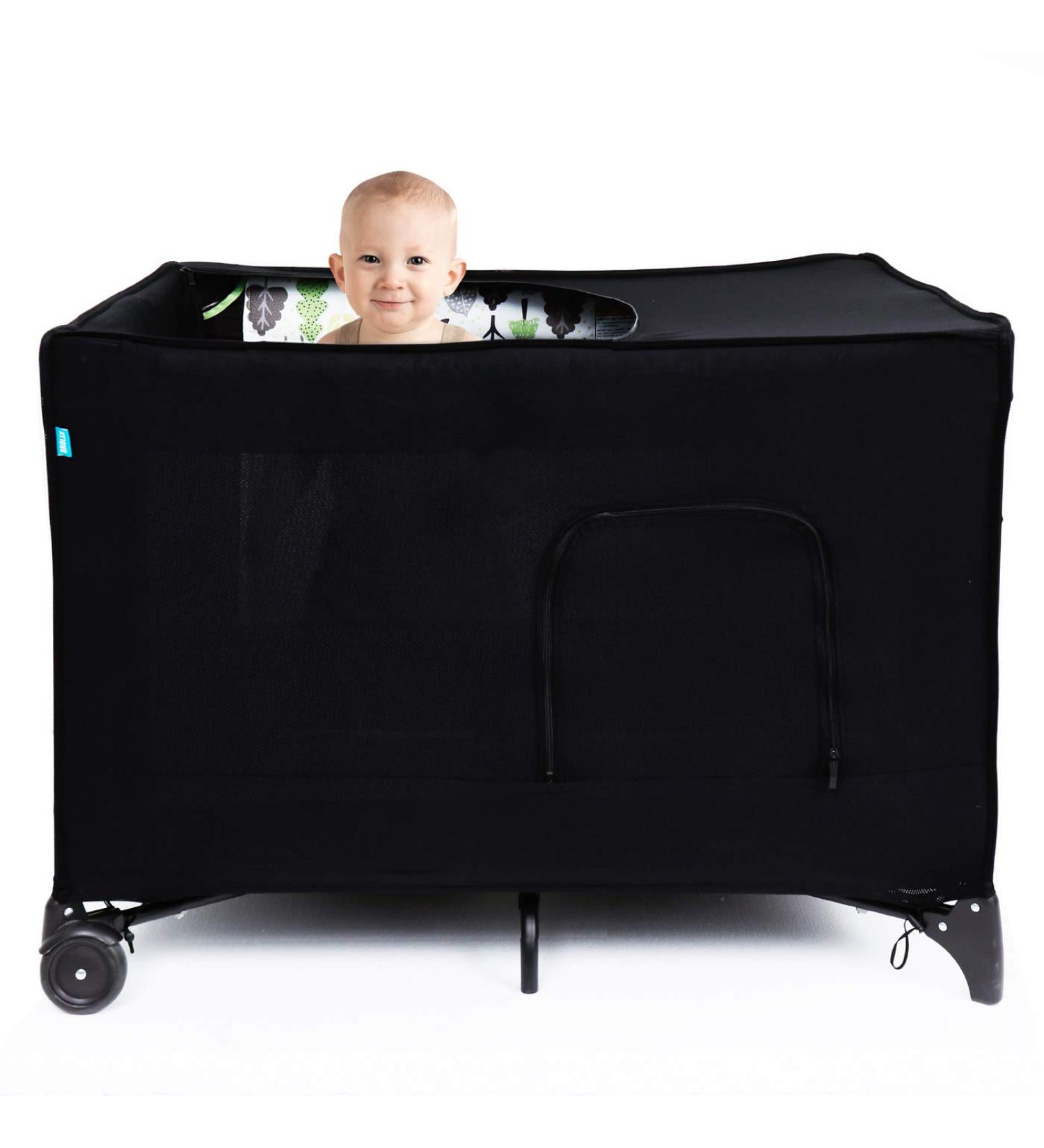 Brolex Mini Crib Canopy Cover for Pack and Play Portable Travel Cribs  Stretchy Breathable Netting Tent and Shade for Indoor or Outdoor Naps  Play or Sleeping  Baby Safe Child Protection Black01 - Buy Online on GoSupps.com