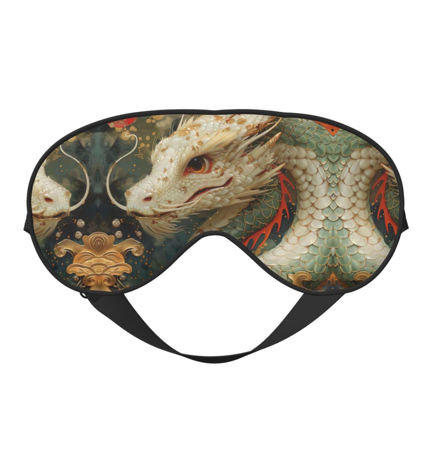 Lovely Dragon Mask - Adjustable Soft Blindfold for Deep Sleep Relaxation Travel & Meditation - Buy Online on GoSupps.com