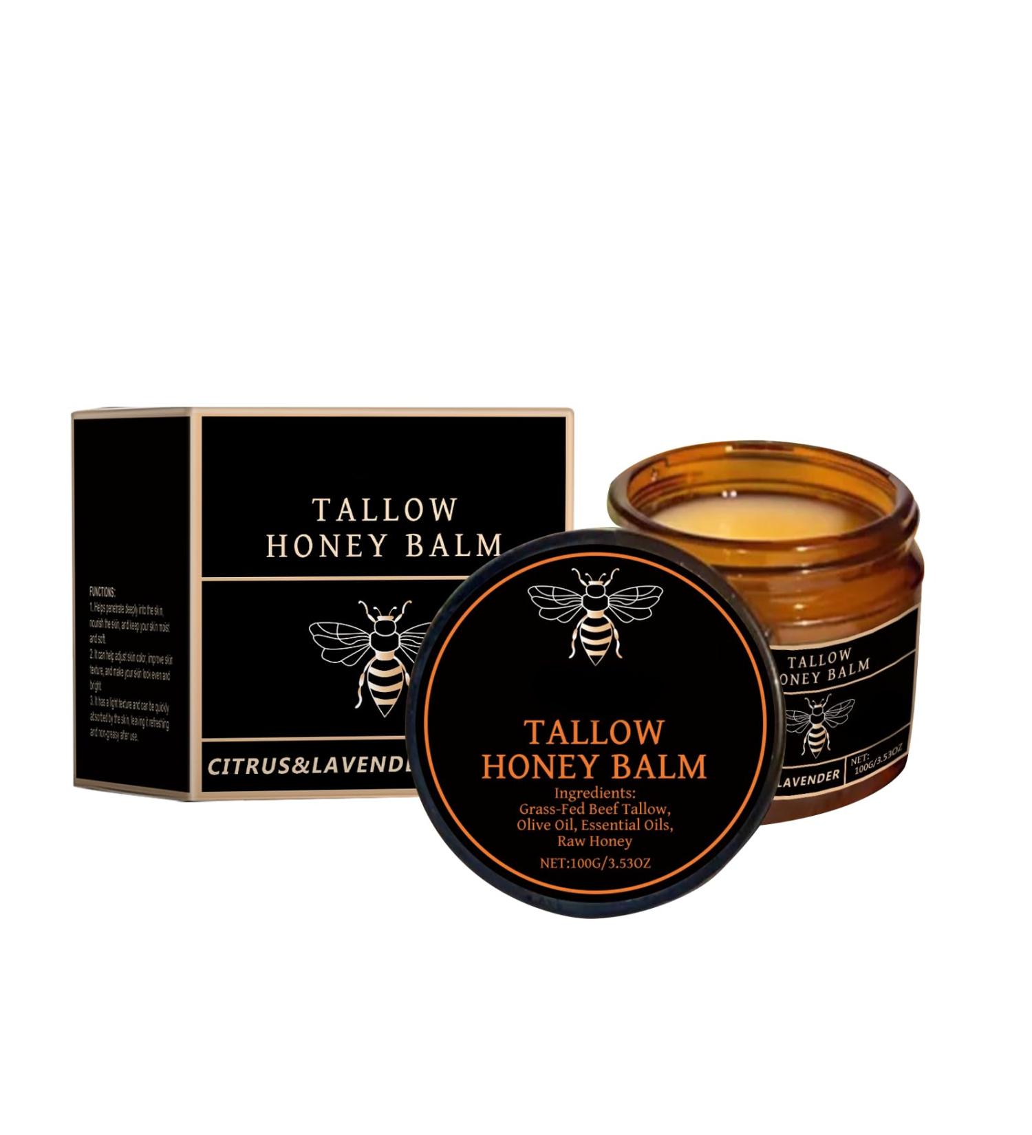 Organic Grass-Fed Beef Tallow Balm Moisturizing Skin Care for Face & Body Natural Tallow with Grass-Fed Beef Tallow & Raw Wild Honey - Natural Formula for Dry & Sensitive Skin 3.53 OZ - Buy Online on GoSupps.com