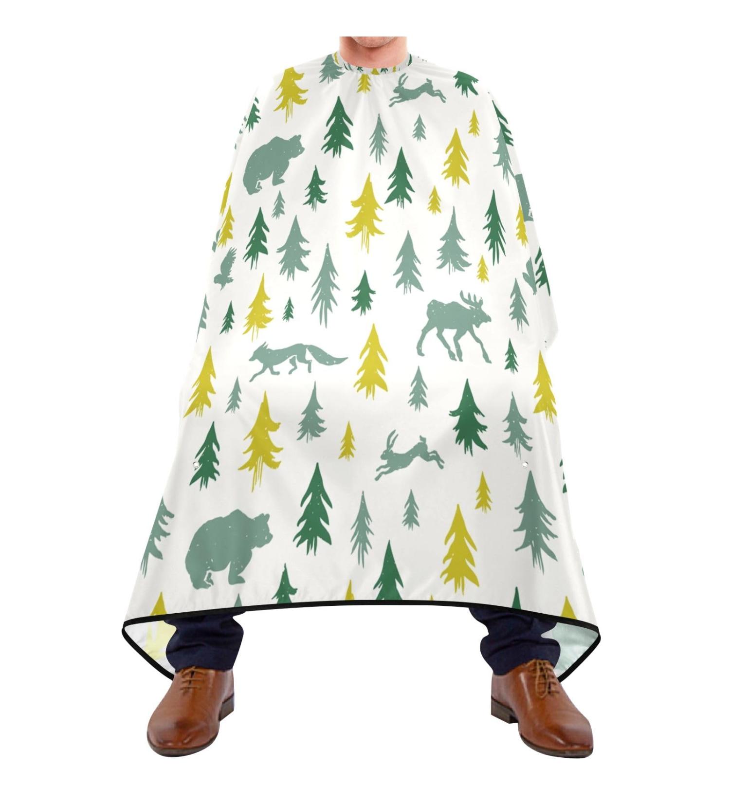Waterproof Barber Cape - Forest Elk Fox Hare Bear Owl & Cheetah Hair Cutting Bib for Men & Women | Shop Internationally - Buy Online on GoSupps.com