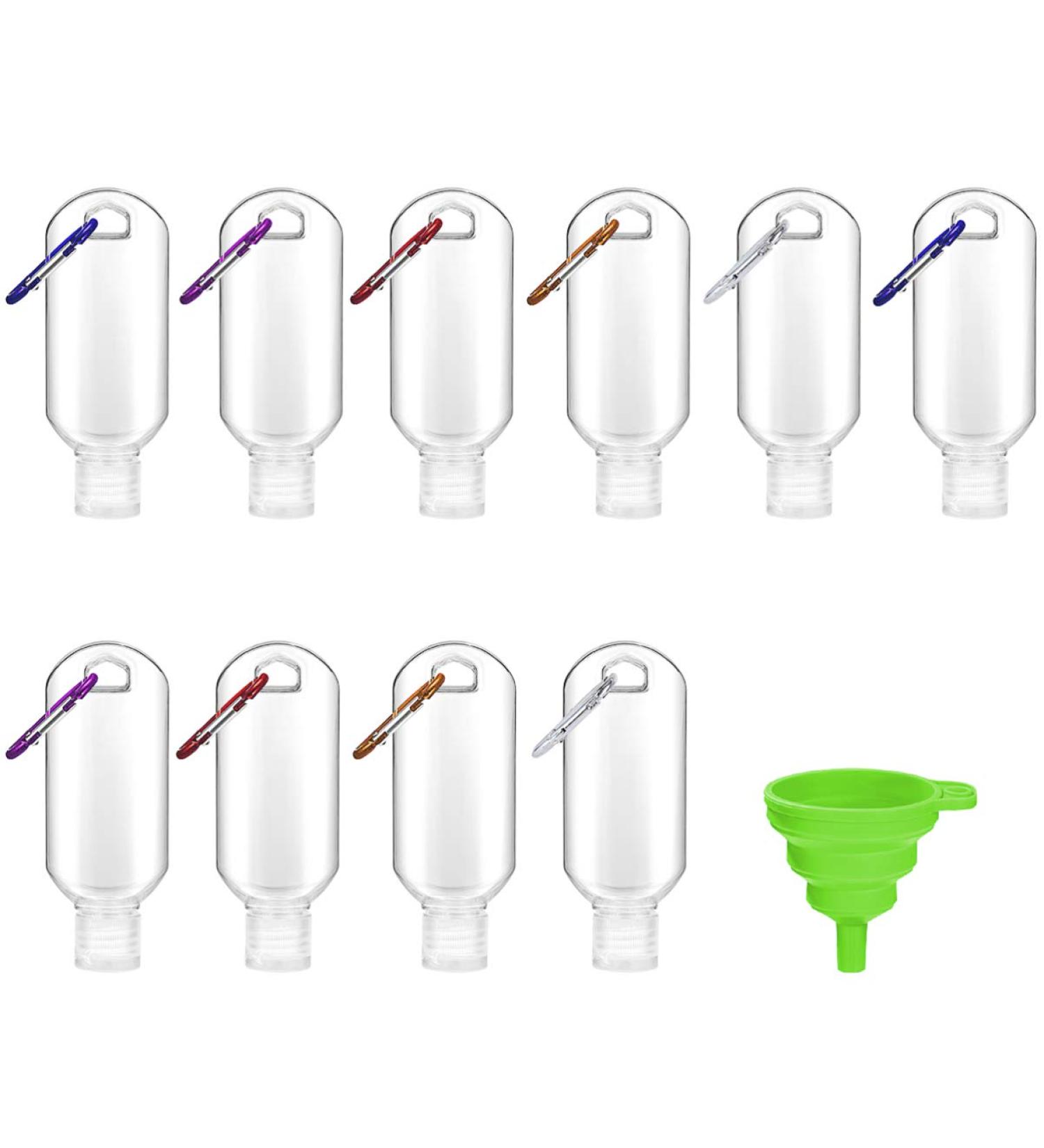 Buy Cabilock 50ml Refillable Travel Containers - 10 Portable Plastic Bottles with Hooks for International Shipping - Buy Online on GoSupps.com