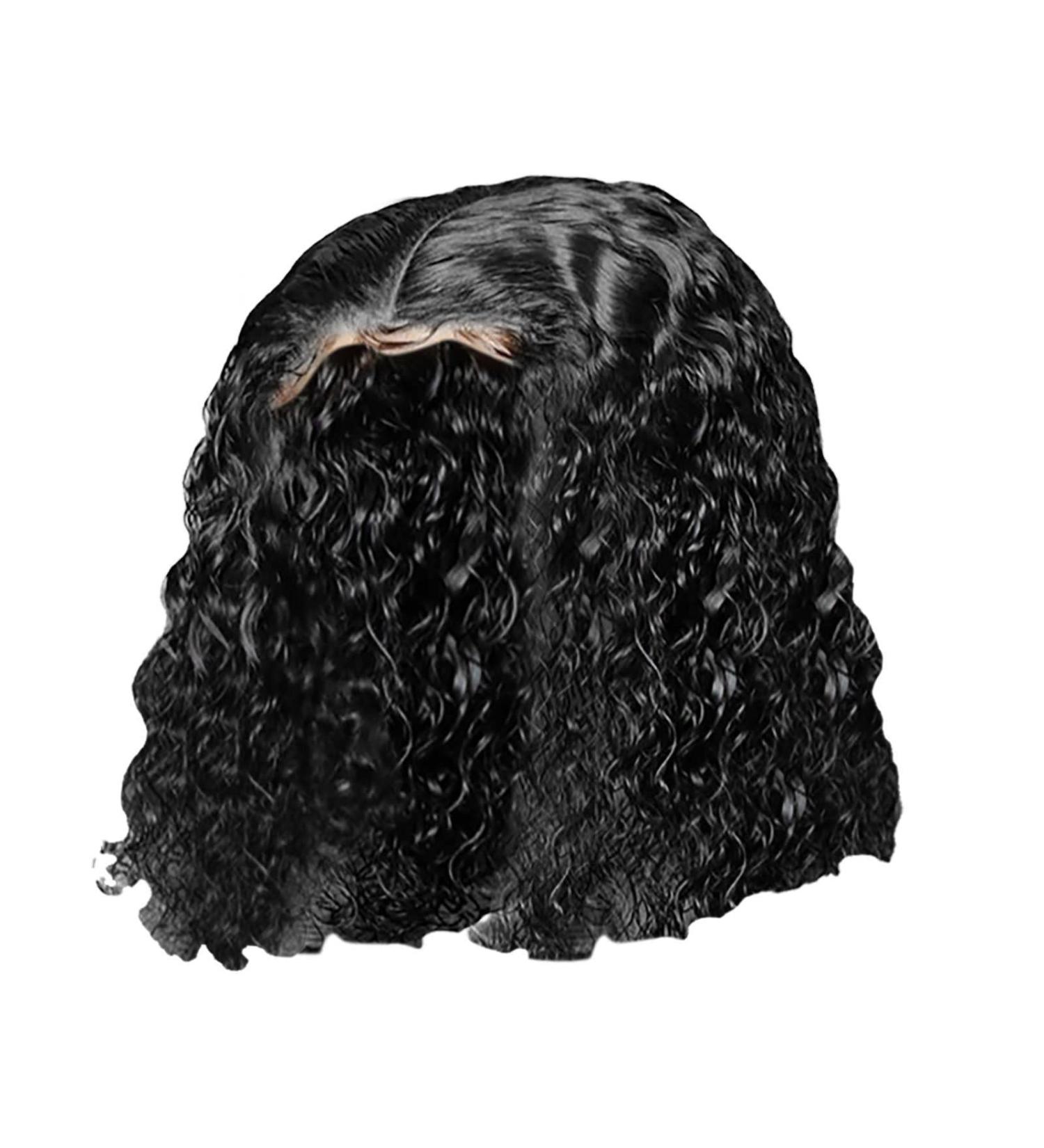 Combs for Natural European And American Short Curly Hair African Small Curly Head Fiber Head Cover Short Human Curly Wigs for Women Black One Size - Buy Online on GoSupps.com