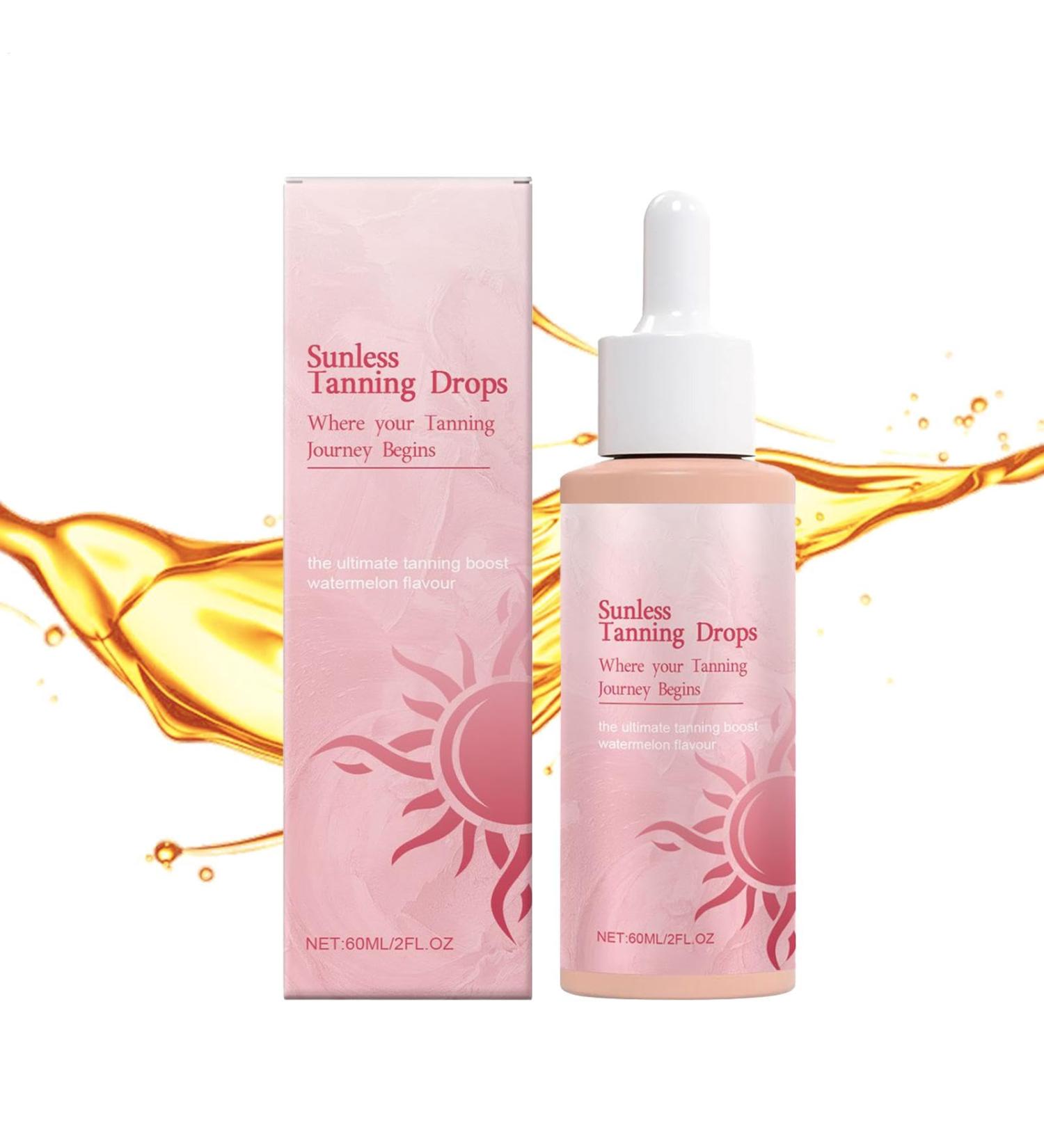  BommFu Sunless 2025 Oral Tanning Drops - 60 ml - Natural Ingredients - Self-tanning drops for face and body - Leaves skin smooth - Buy Online on GoSupps.com