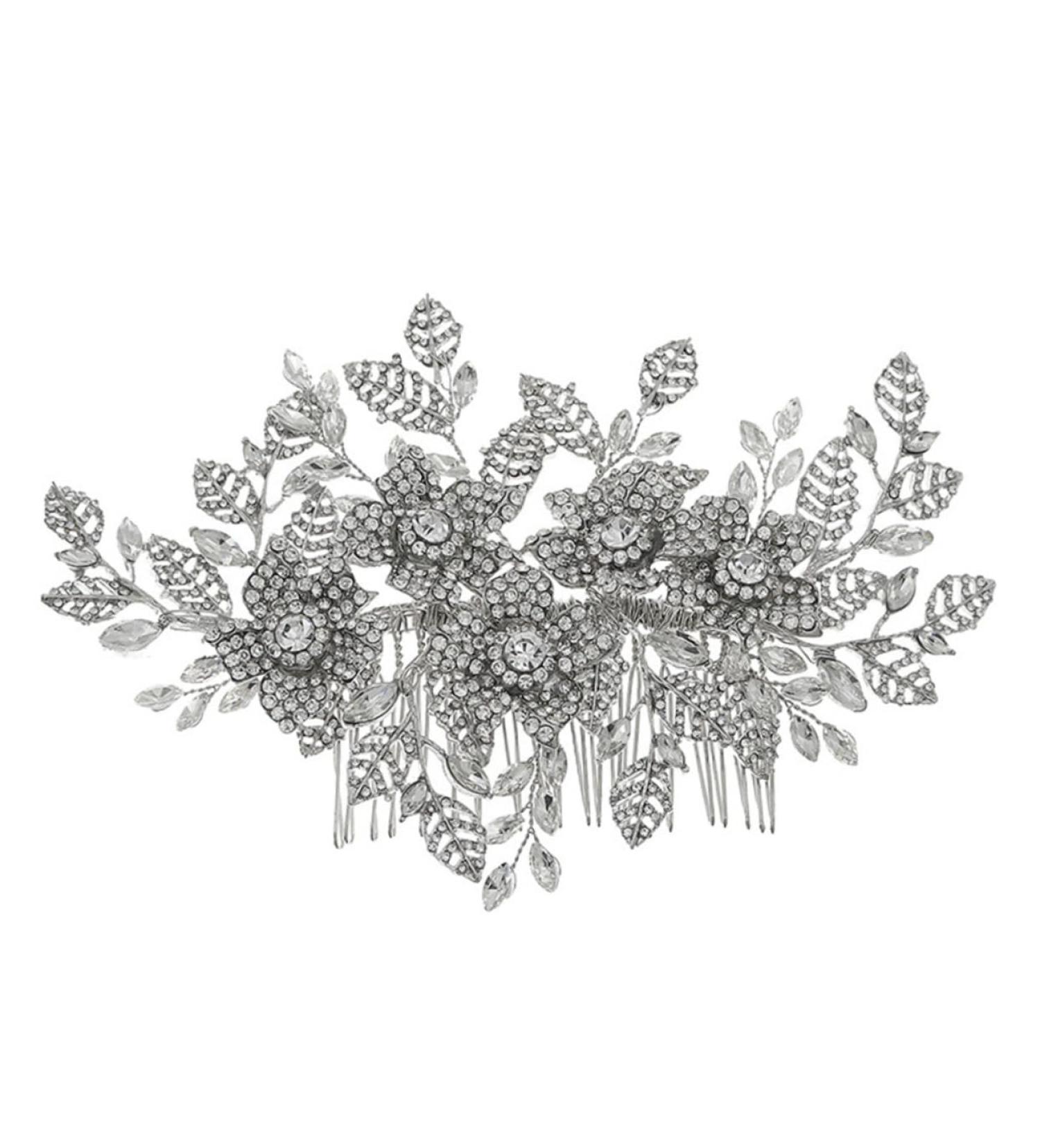 Ipetboom Bridal Hair Comb personality hair accessories luxurious hair comb Rhinestone Hair Comb Women Headdress Full Diamond rhinestones bride wedding hair accessories for women - Buy Online on GoSupps.com