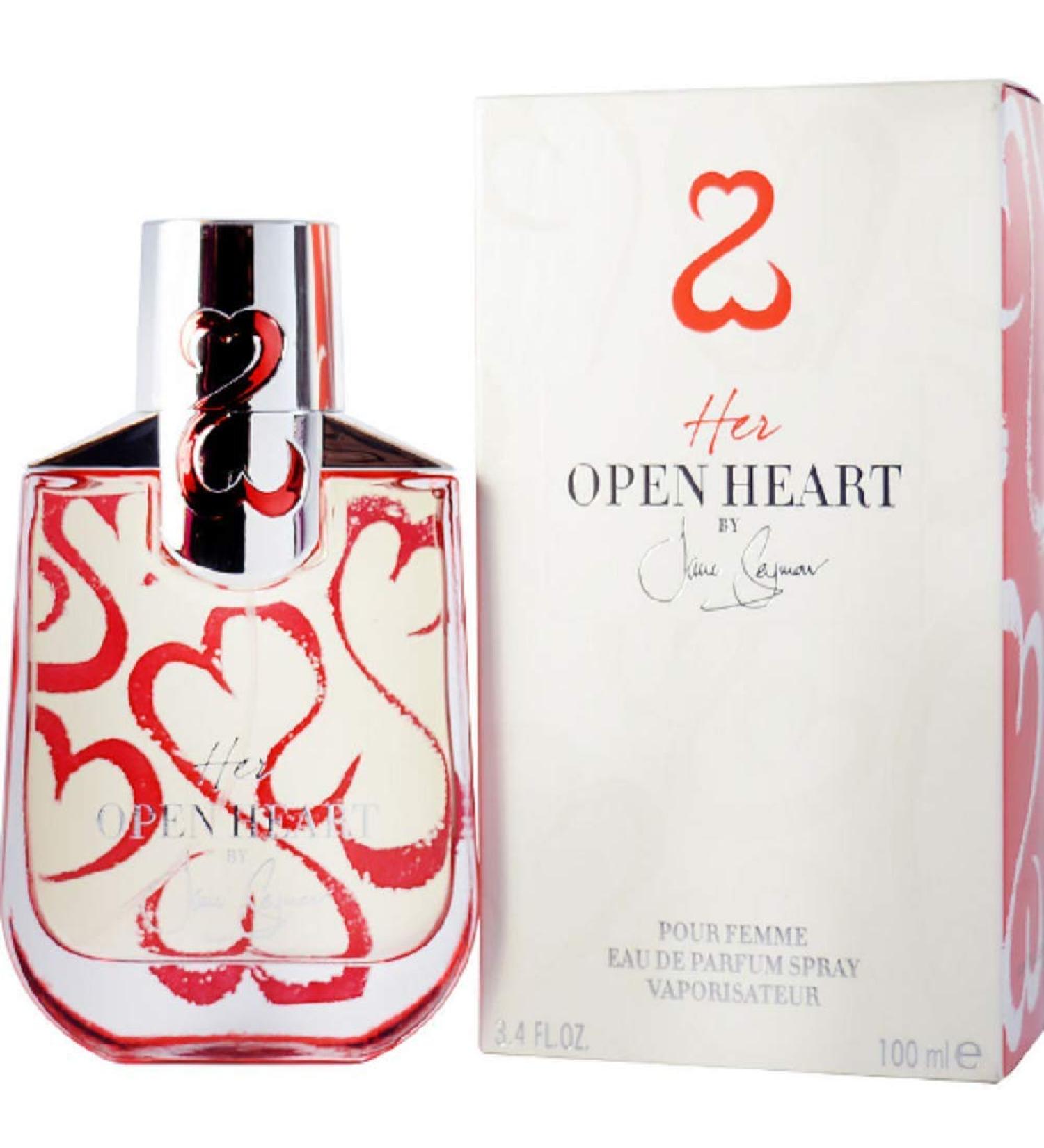 Jane Seymour Her Open Heart Eau De Parfum Spray 3.4 Oz & Jewelry Roll