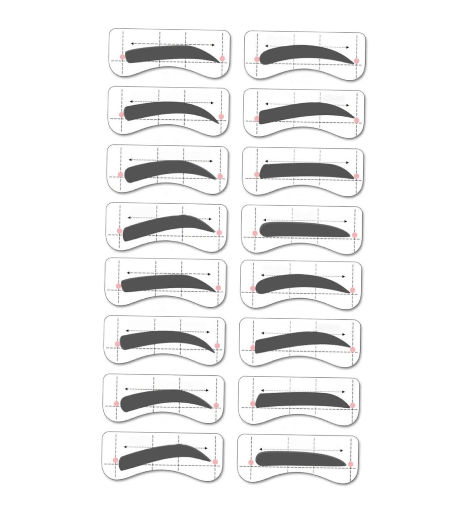 Ipetboom Kits 64 Pairs 8 Eyeshadow Eyebrow Stencils Eyebrow Makeup Tools Mold Tracking Device Eyebrow Trimming Eyebrow Stickers mediumx2pcs As Shownx2pcs - Buy Online on GoSupps.com