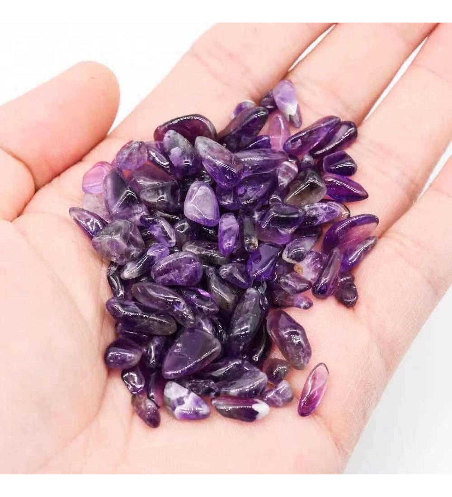 Crystals Stones 200g Natural Polished Amethyst raw Rough Tumble Stone Crystal Gravel 7mm-9mm for Decoration JIZTGEDM - Buy Online on GoSupps.com