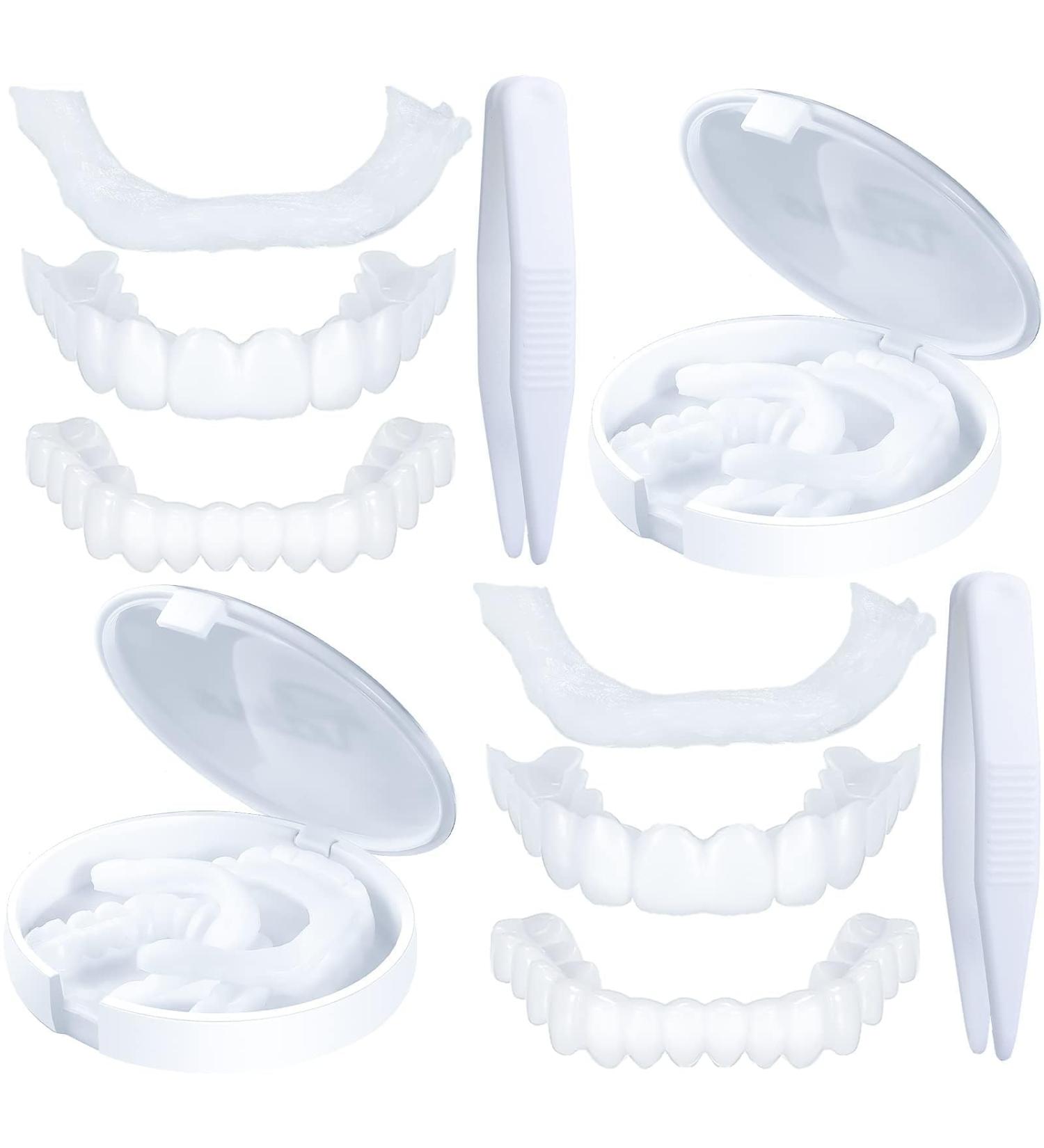 Buy 2 Pairs of DIY Lightening Dentures | Cosmetic Veneers for Men & Women - Perfect Fake Teeth for a Confident Smile - Buy Online on GoSupps.com