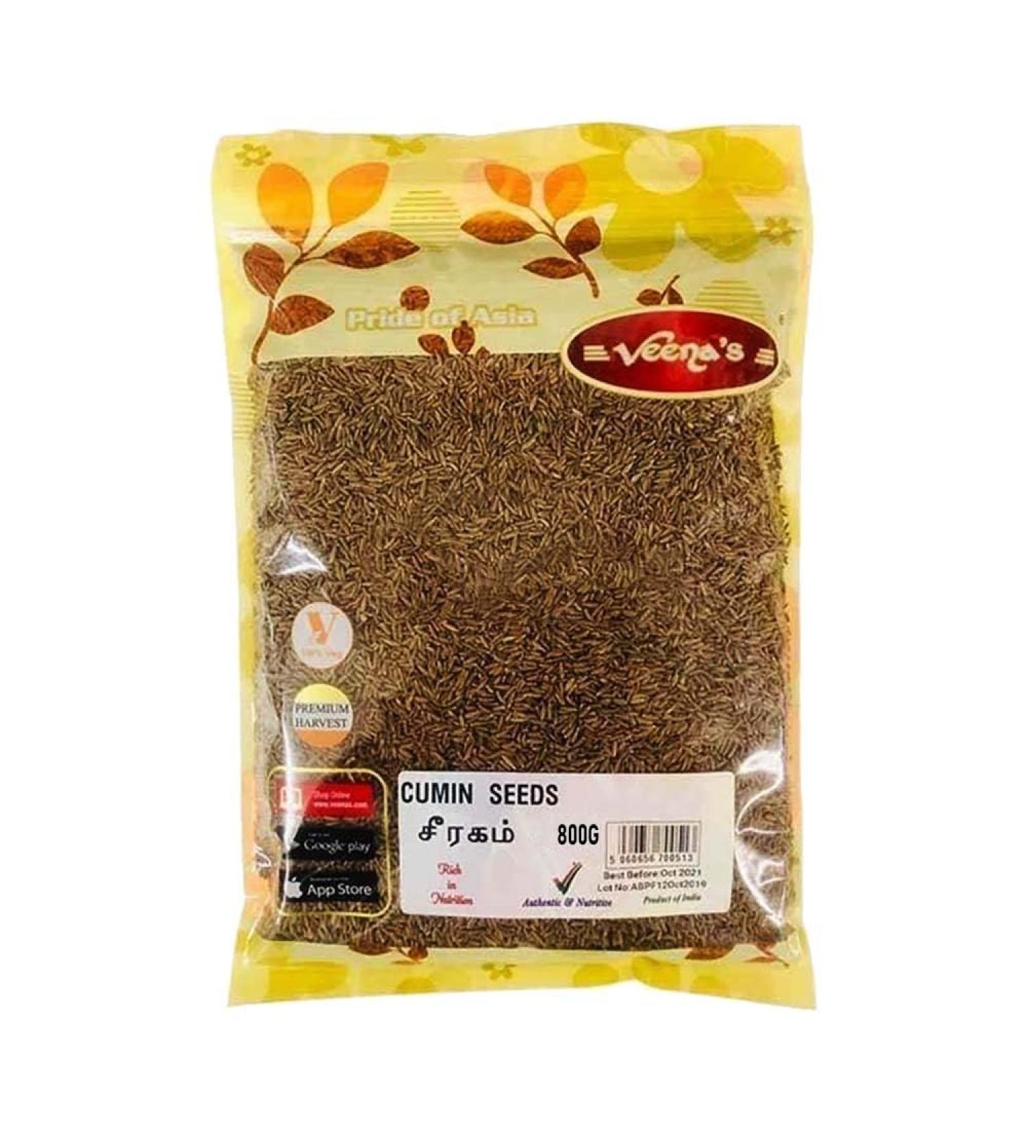 Veenas|Cumin Seed | Jeera cumin seeds | Indian Origin cumin seeds | Natural Cumin Seeds | Natural Without Additives Vegan |800gm Cumin 800G-P1