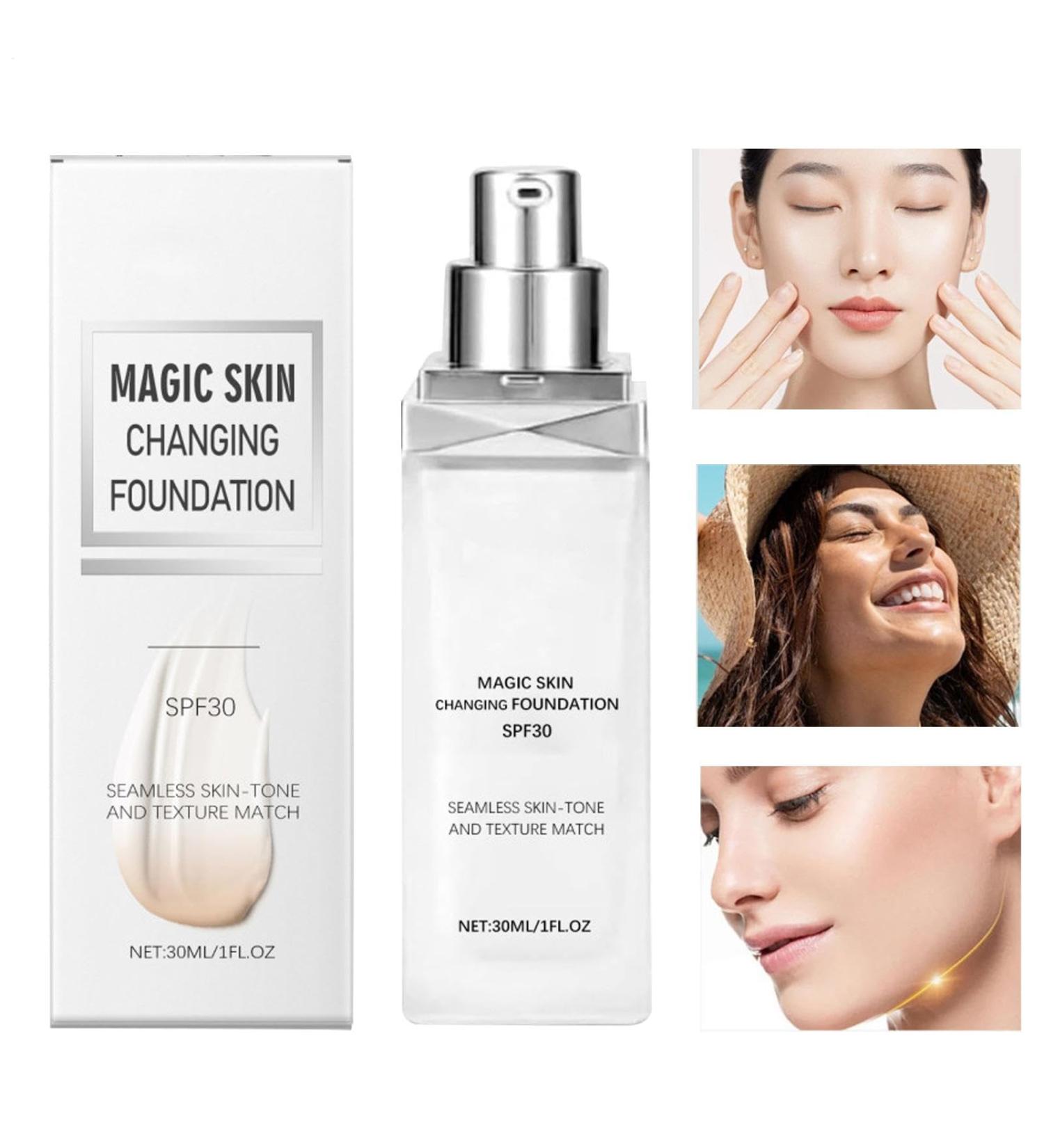  Vuggdt Makeup Changing Foundation Color Changing Liquid Foundation Natural Color Face Makeup Base | Warm Skin Tone Waterproof Foundation for Women - Buy Online on GoSupps.com