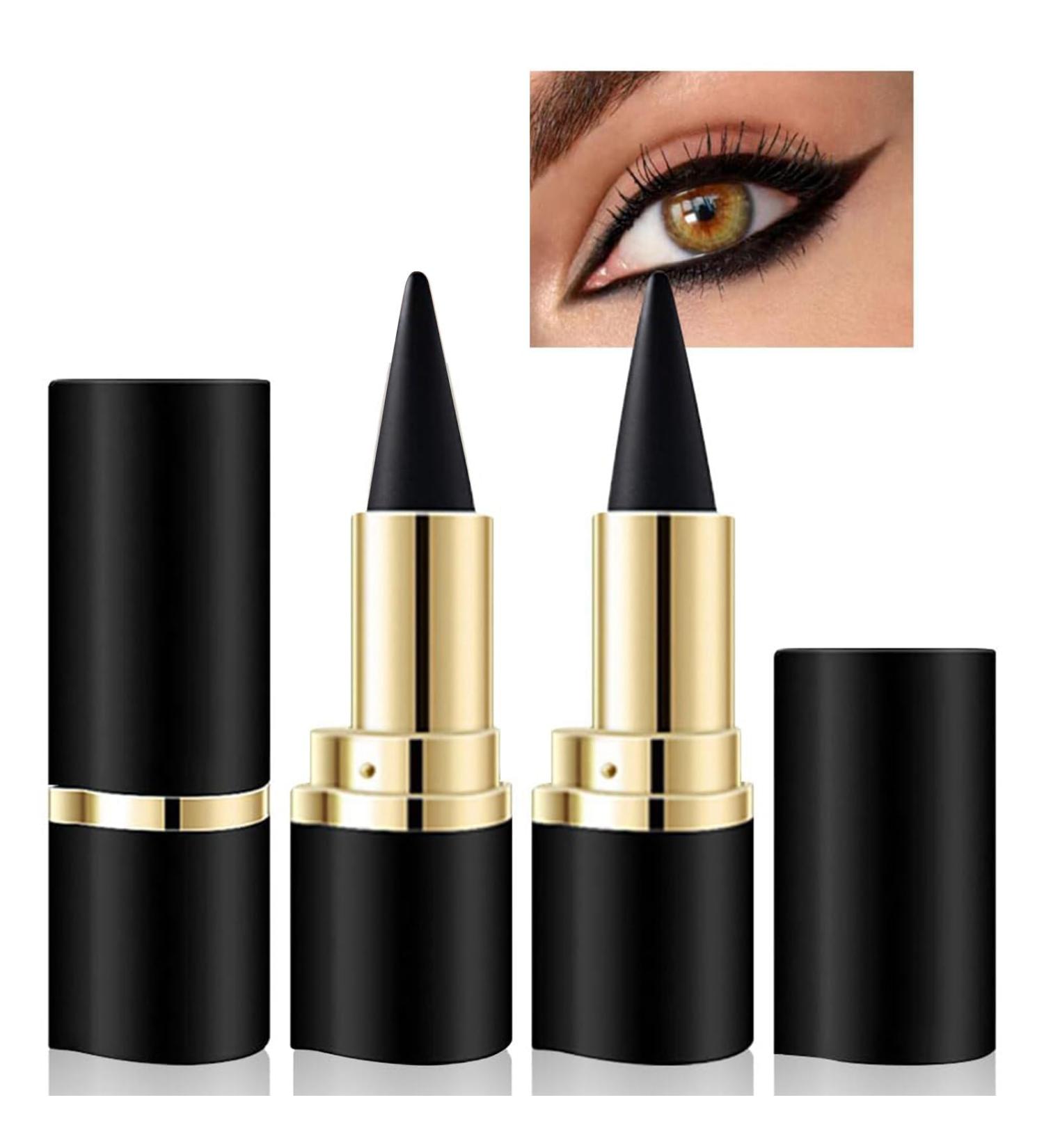 KHDULQ 2 pieces matte quickdrying eyeliner kajal pen waterresistant eyeliner stick pencil for daily makeup longlasting eye makeup for longlasting eye shadow black - Buy Online on GoSupps.com