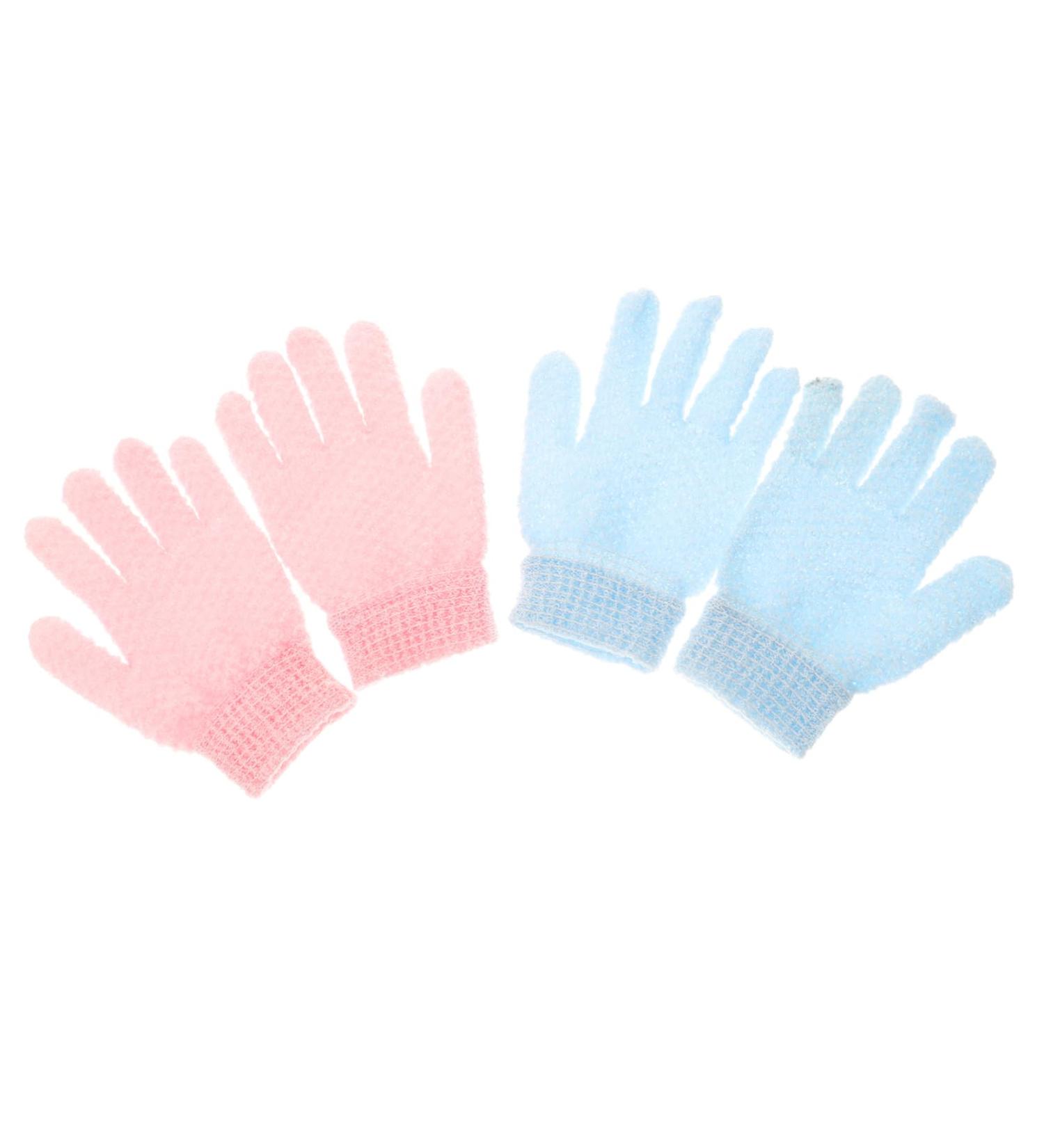 Buy NOLITOY Scrub Gloves - 2 Pairs Thicken Polyester Soap Gloves for Exfoliating - International Shipping - Buy Online on GoSupps.com