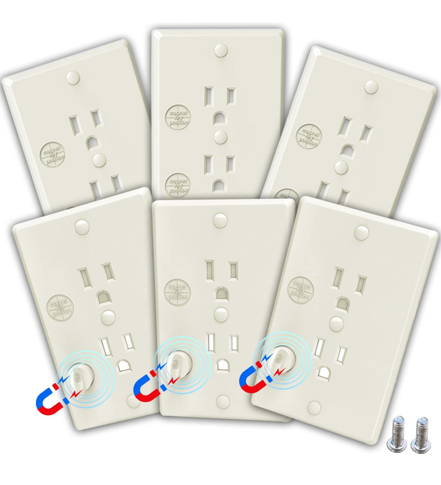 Magnetic Self-Closing Outlet Cover AOSITE 6 Pack Outlet Covers Baby Proofing Safety Wall Socket Covers Magnetic Power Plug Protectors Childproof Outlet Covers for Baby Safety  10 Pack Plug Covers - Buy Online on GoSupps.com