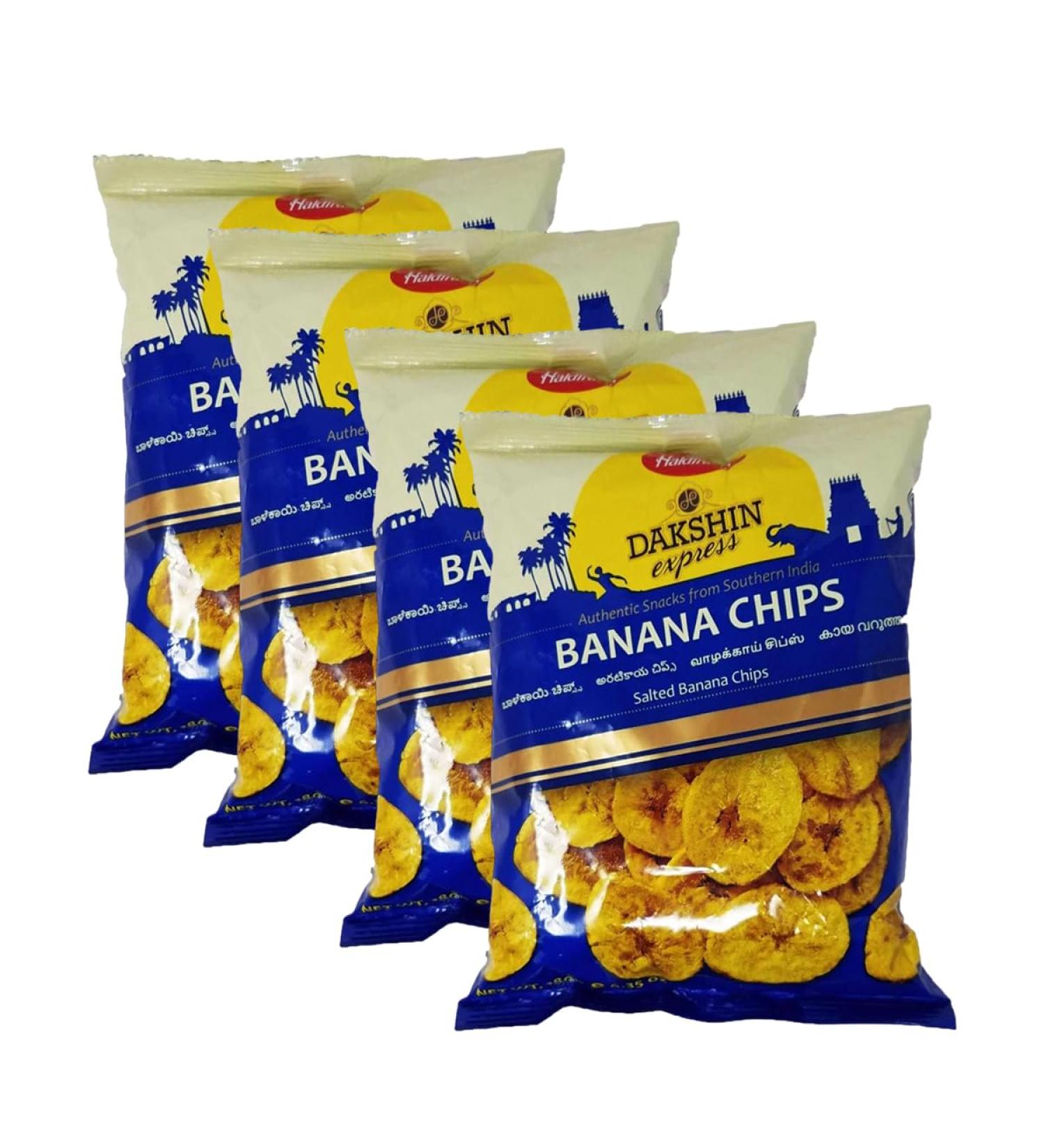 Haldiram s Savory Snacks Easy to Carry Anywhere Crispy Crunchy & Spicy Delicious Indian Namkeen Snacks Made With Authentic Taste Enjoy At Tea Time (Daksin Express Banana Chips Pack of 4) - Buy Online on GoSupps.com