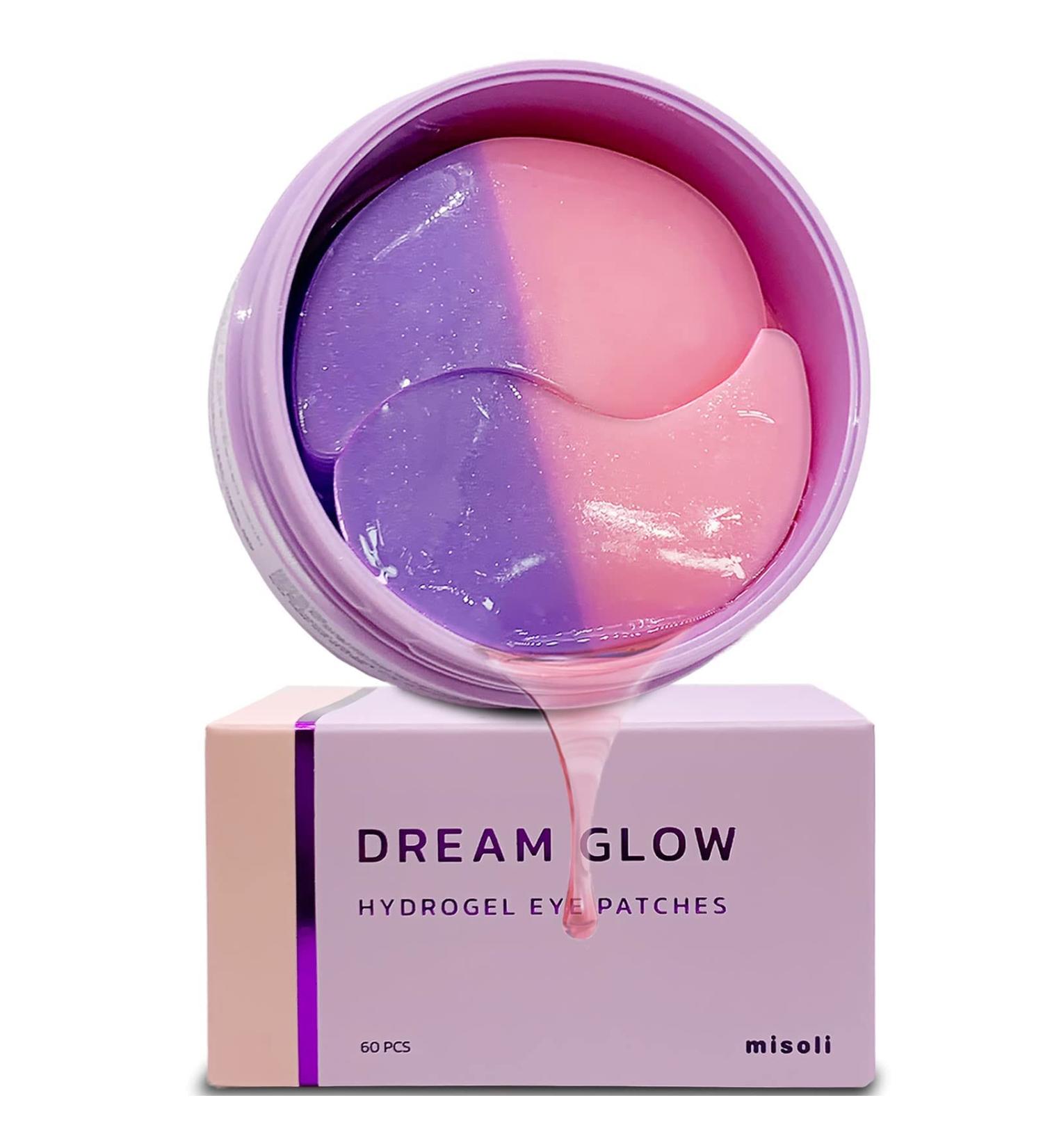 Dream Glow Under Eye Patches - Vegan Collagen & Bakuchiol Gel Masks for Dark Circles, Puffiness, Wrinkles - Men and Women - Buy Online on GoSupps.com