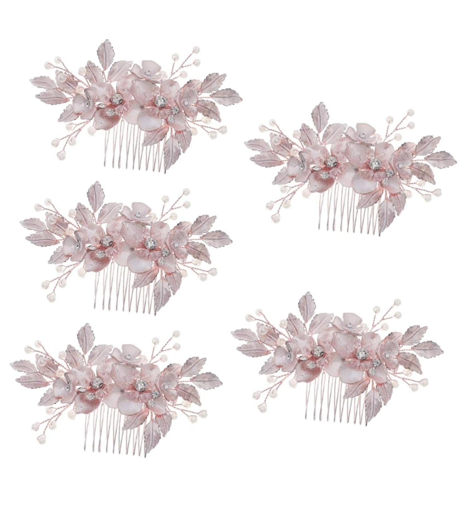 Beaupretty Accessories bride wedding tiara bridal flower hair combs rhinestone pearl hair comb hair pin crystal bridesmaid hair accessories women headdresses wig rhinestones Zinc alloy Comb - Buy Online on GoSupps.com