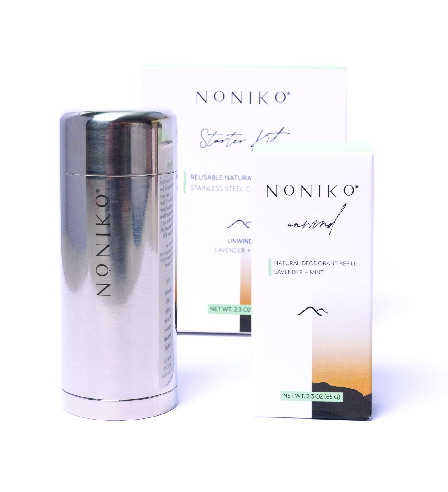 Natural Deodorant - UNWIND STARTER KIT - Stainless Steel Container - Aluminum Free Paraben Free Plastic Free - For Men & Women Lavender and Mint Unwind (Lavender Mint) - Buy Online on GoSupps.com