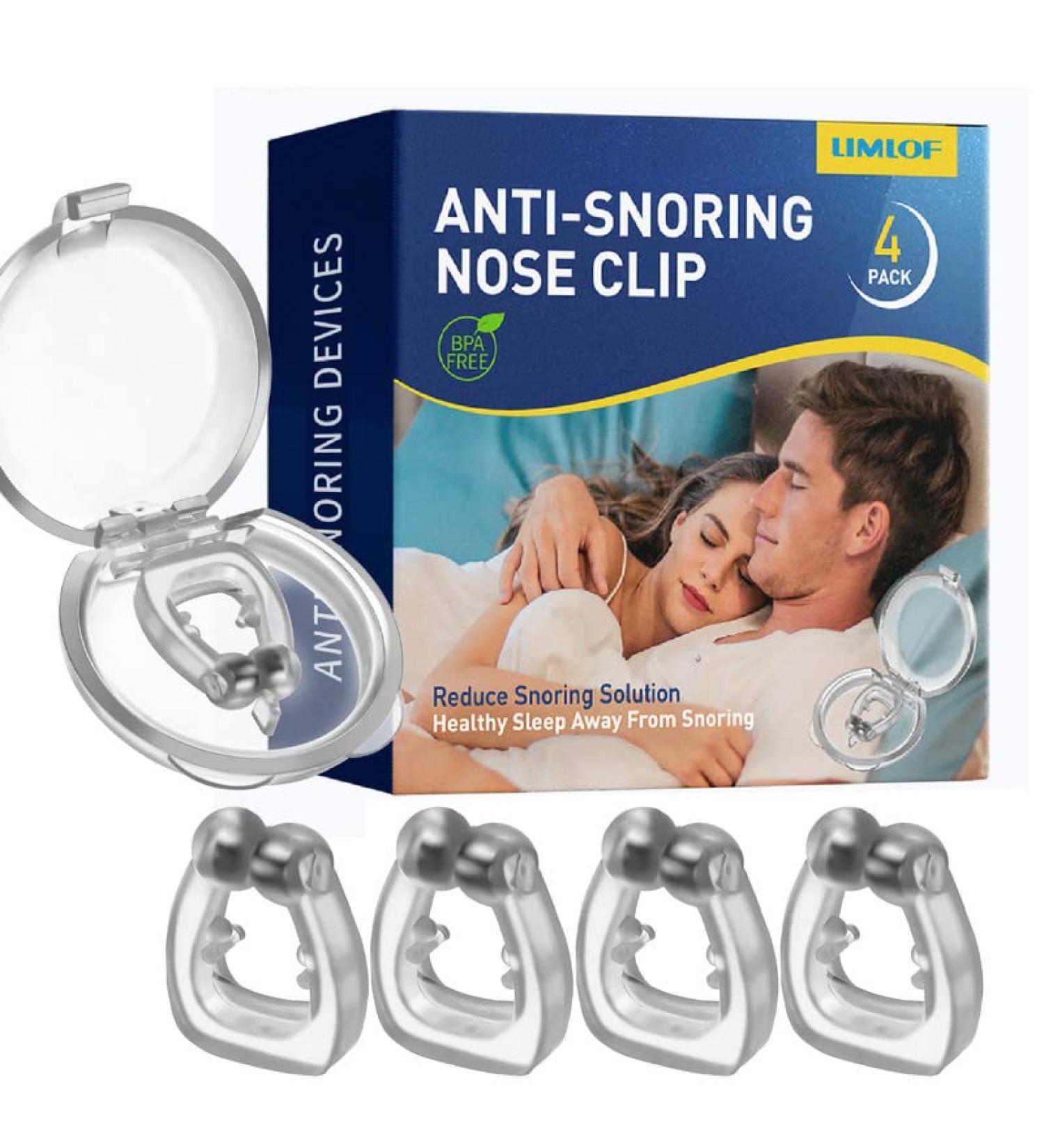 Silicone Magnetic Nasal Clip Snore Stopper - 4 PCS | Comfortable & Reusable Anti-Snoring Solution - Buy Online on GoSupps.com