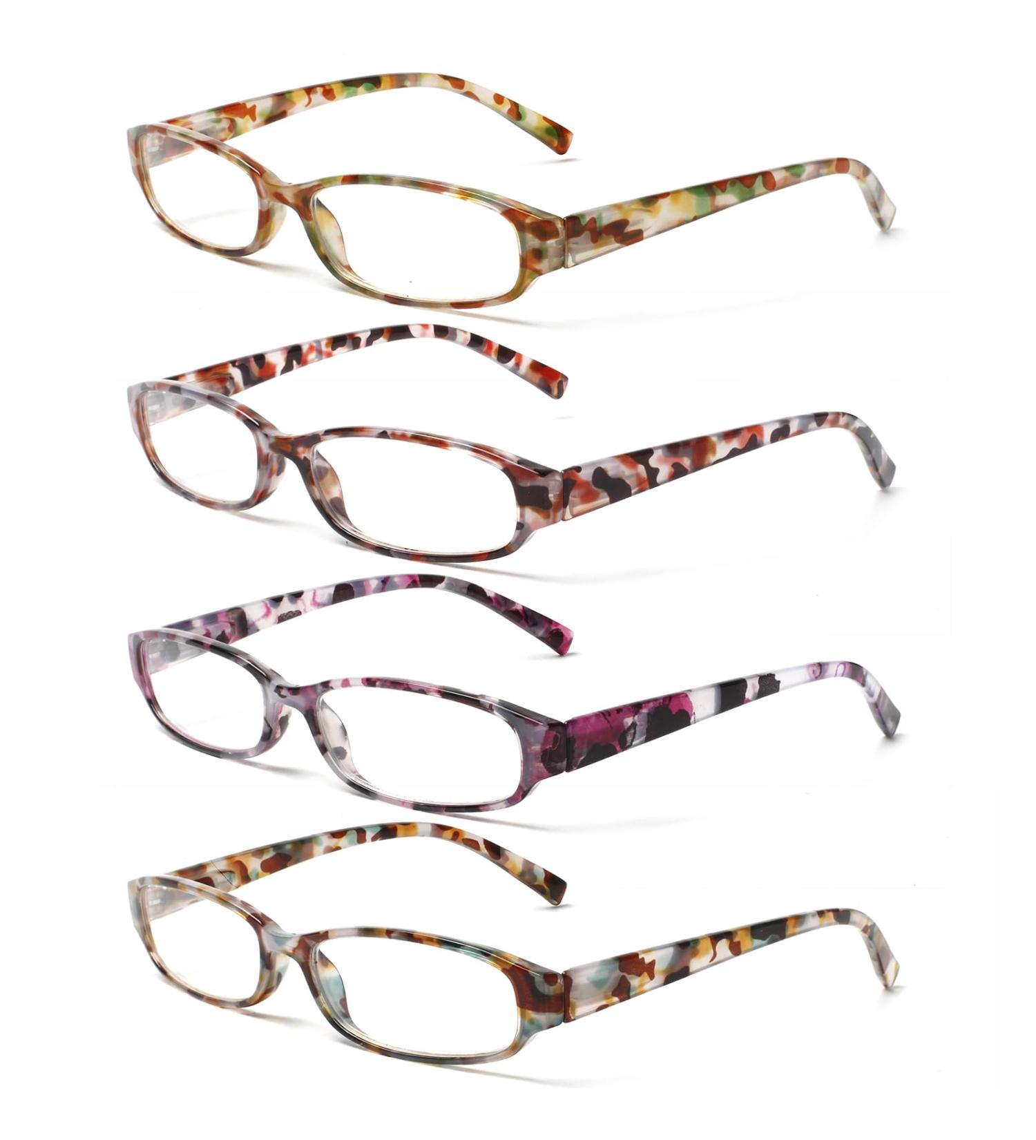 Cojwis 4 Pack Women's Reading Glasses - Stylish Multi-Colored Readers with HD Clear Lens (3 Colors 2.50x) - International Shipping Available - Buy Online on GoSupps.com