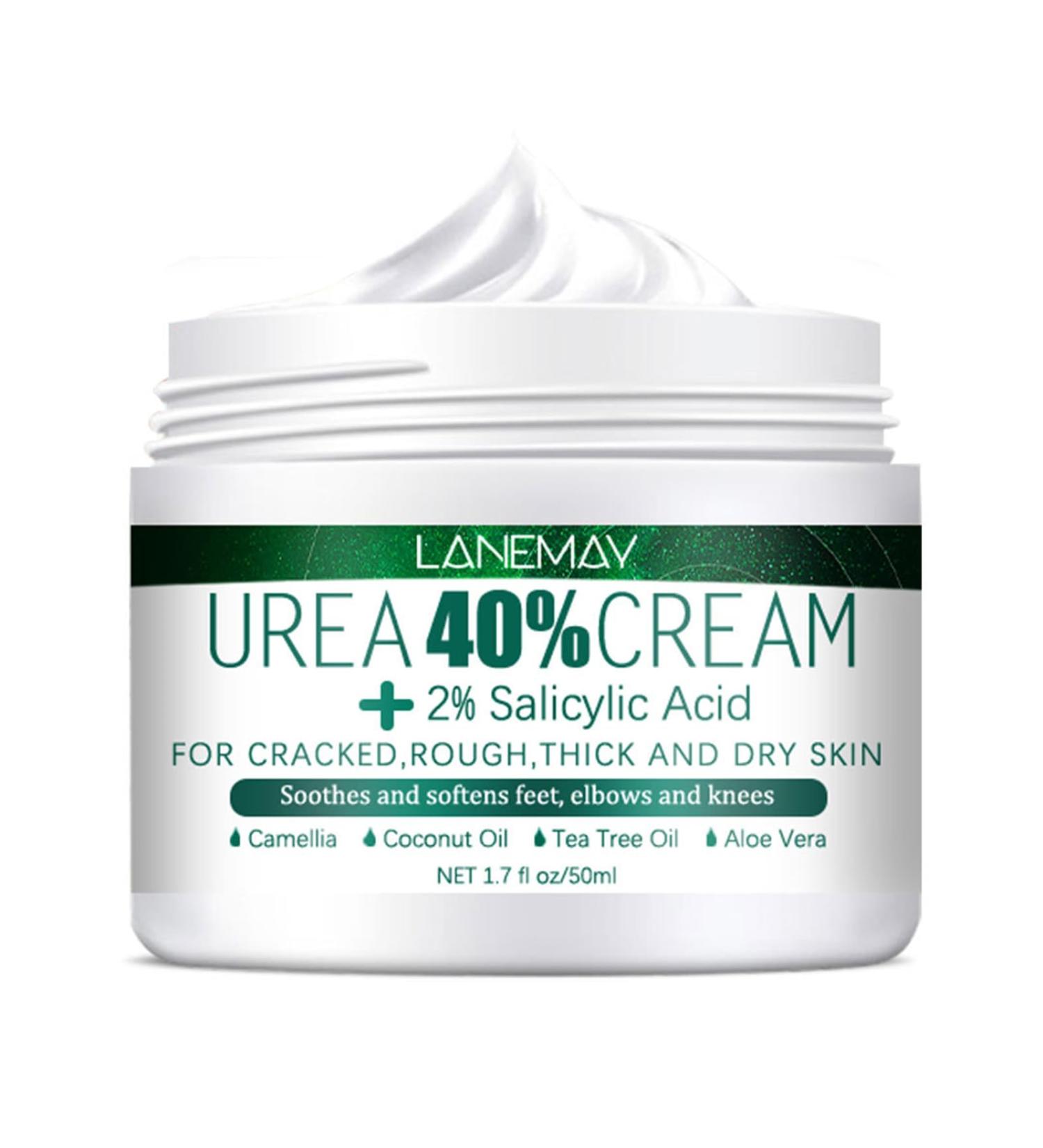 Urea 40% Foot Cream - Urea Cream for Feet - Foot Cream for Cracked Heels and Dry Skin - Cracked Heel Repair Cream with Hyaluronic Acid and Aloe Vera - Foot Cream for Very Dry Feet - Buy Online on GoSupps.com