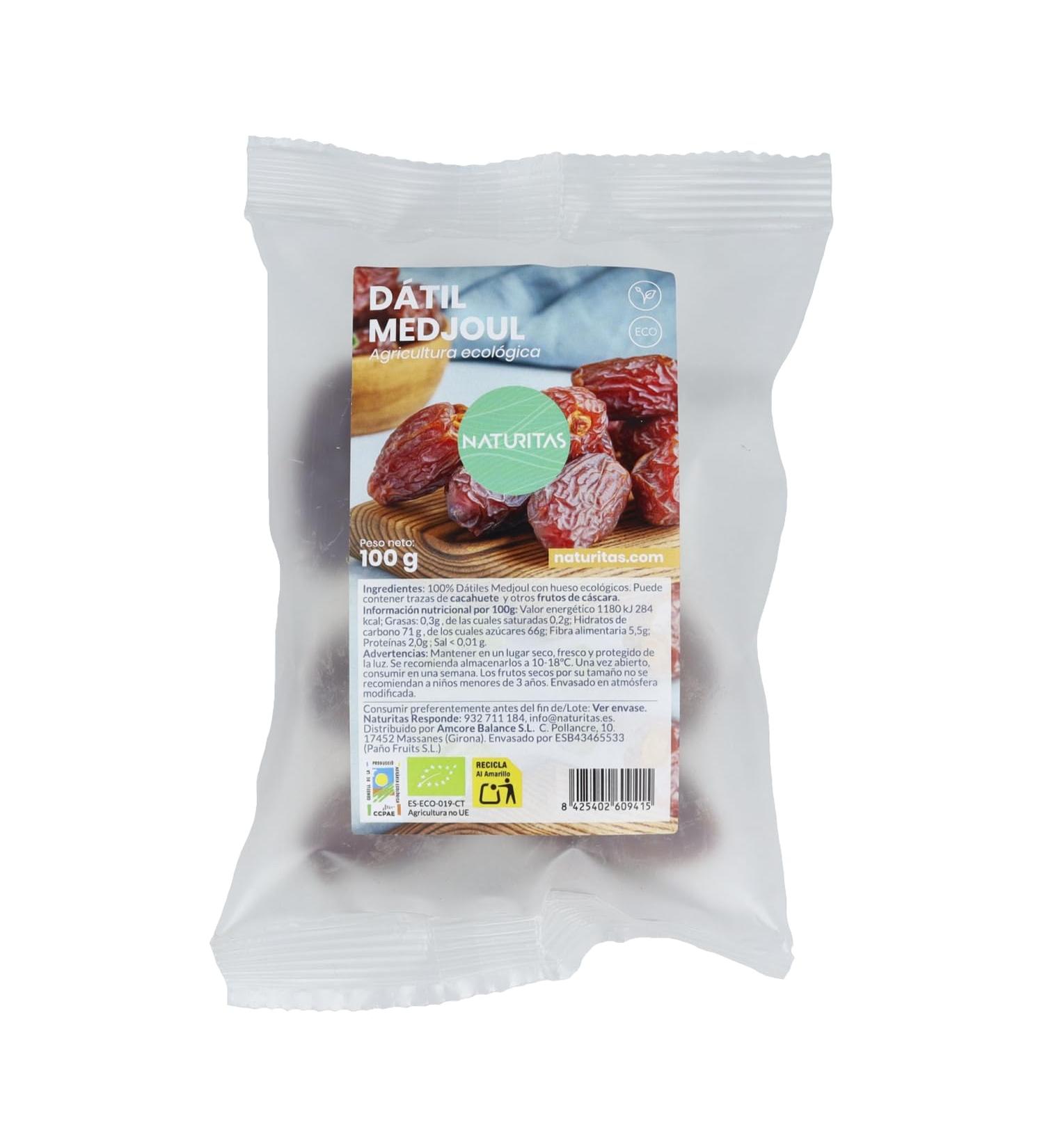 Naturitas Organic Dattile M joul 100g Naturites | Jugeux | The mildest and sweetest dattile | Ideal dattile paste | Natural sweetener