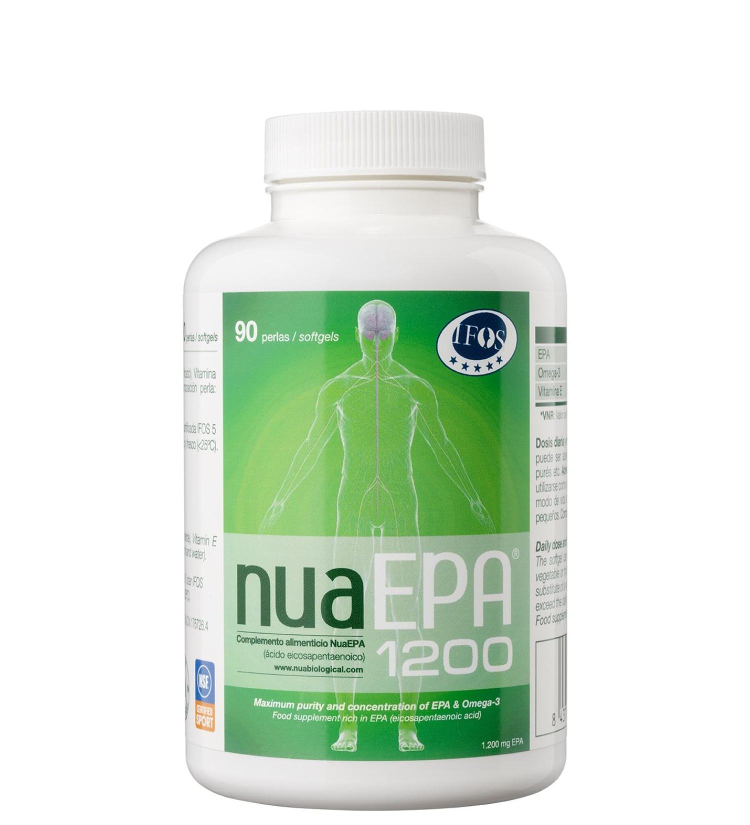  Nua Nua Biological NuaEPA 1200 Omega 3 Marine Blue Fish EPA (Eicosapentaenoic Acid) 90 Triglyceride Capsules (1200mg Pure EPA/Pearl) - Buy Online on GoSupps.com