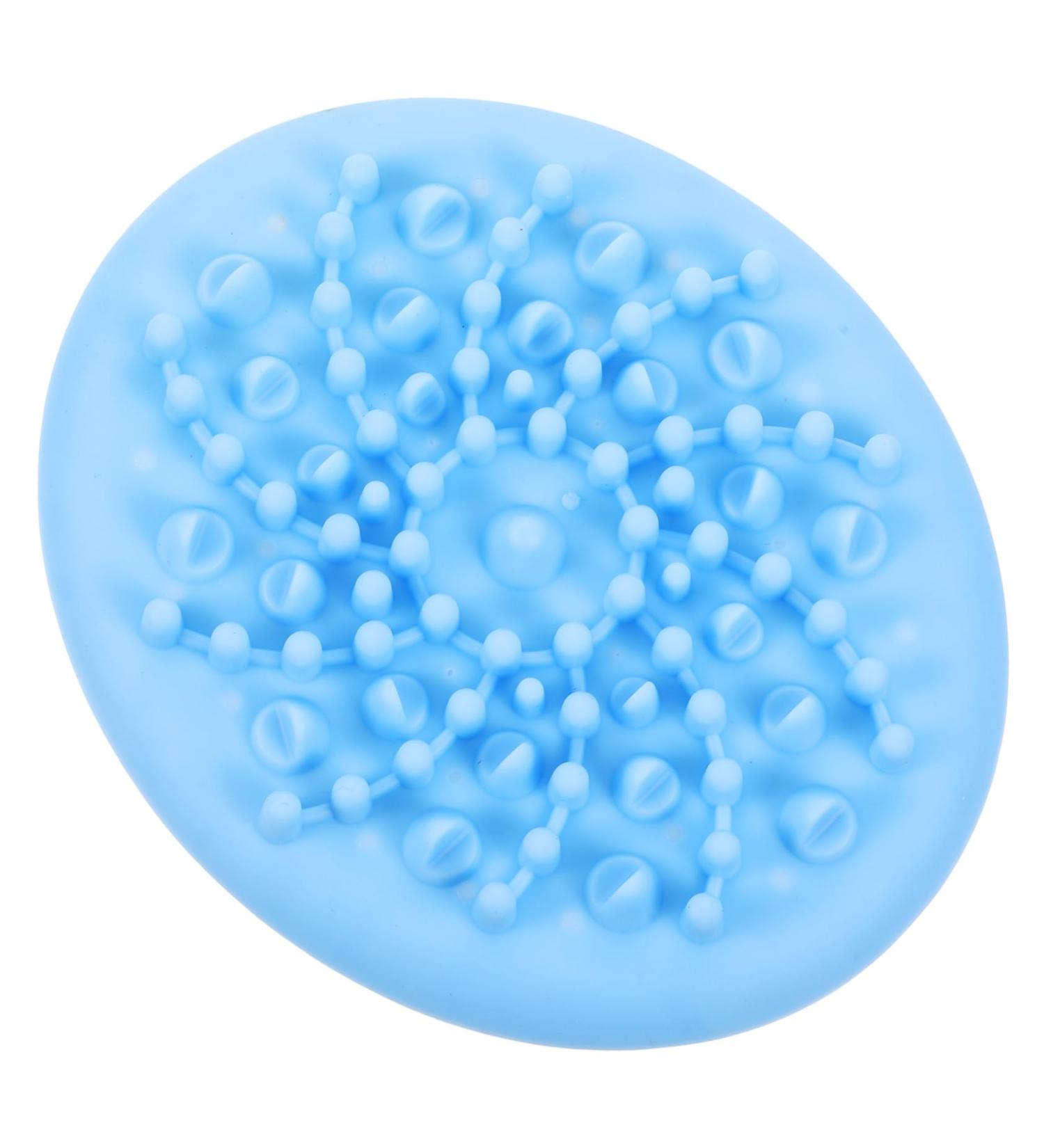 Massage Brush & Silicone Body Scrubbers - Anti Massager Tool for Bath & Scalp | Wear-Resistant Massage Supply - Blue 12x10x5.9cm - Buy Online on GoSupps.com