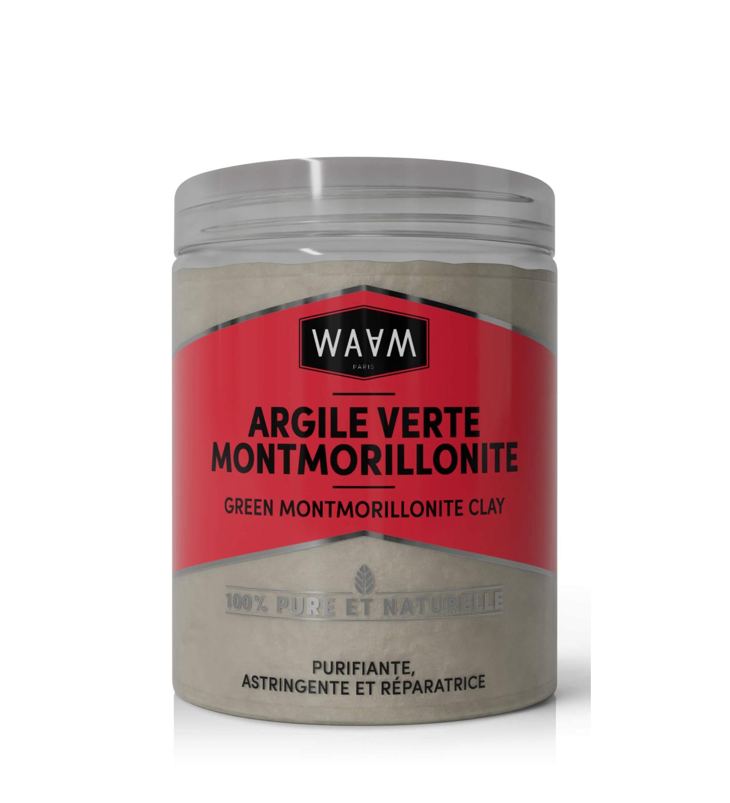 WAAM Cosmetics Argile Verte Montmorillonite 100% pure et naturelle Argile purifiante et r paratrice 250g - Buy Online on GoSupps.com