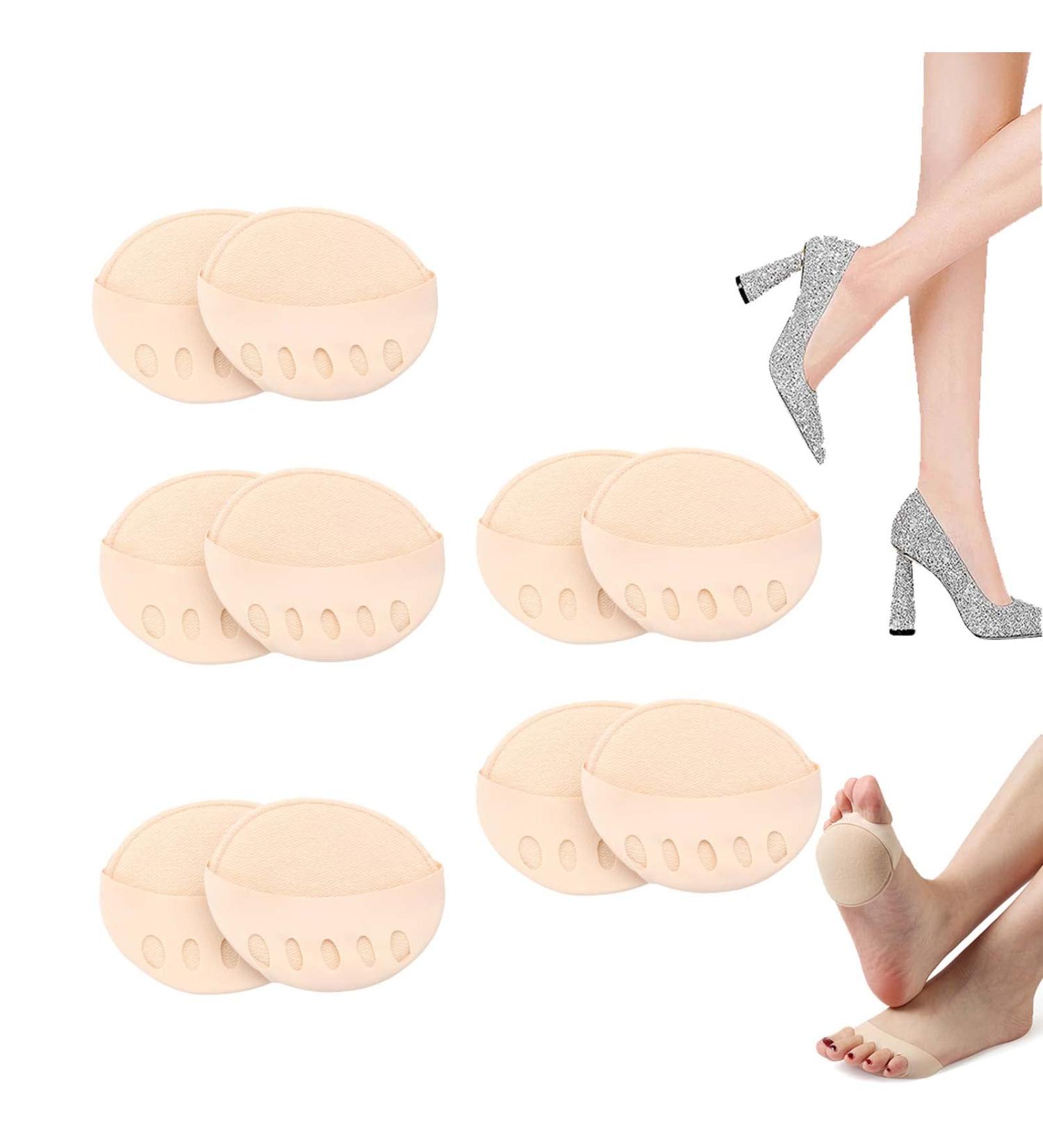 Soleful Solutions High Heel Metatarsal Pads & Invisible Toe Socks (5Pairs Beige) - Buy Online on GoSupps.com