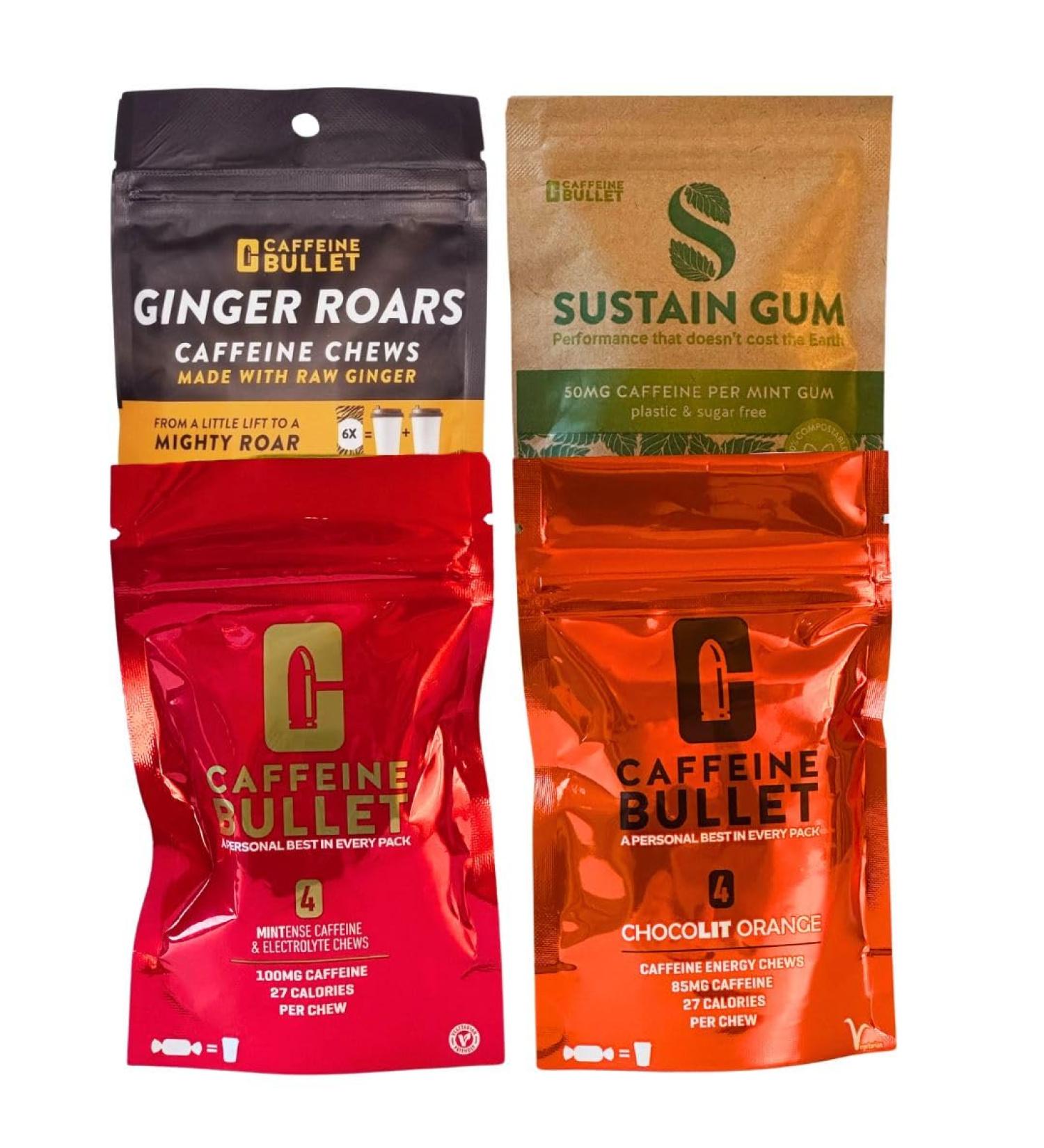Caffeine Bullet Variety Bundle 4 Packets Sustain MCF