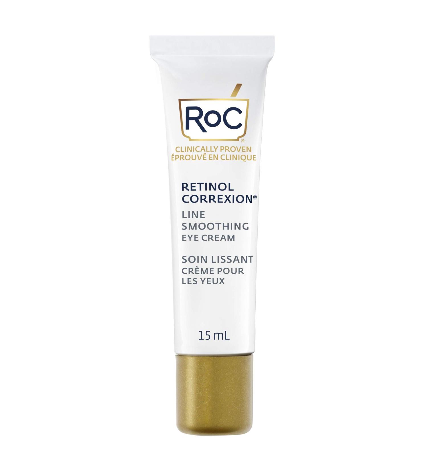 RoC Retinol Correxion Under Eye Cream for Dark Circles & Puffiness Daily Wrinkle Cream Anti Aging Line Smoothing Skin Care Treatment 15ML White - Buy Online on GoSupps.com