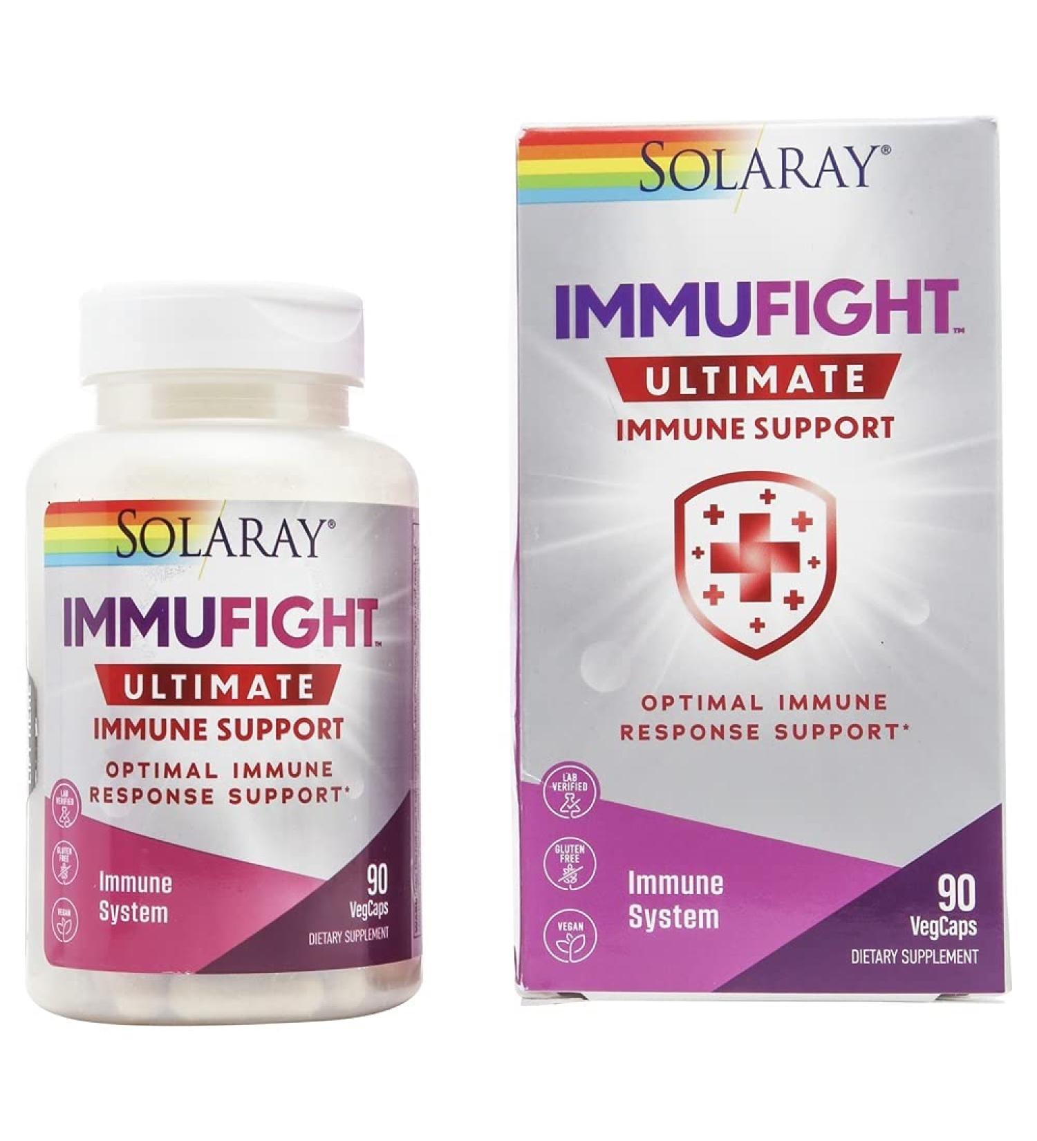 Solaray ImmuFight Ultimate Immune Support - 90 VegCaps for Enhanced Immunity - Buy Online on GoSupps.com