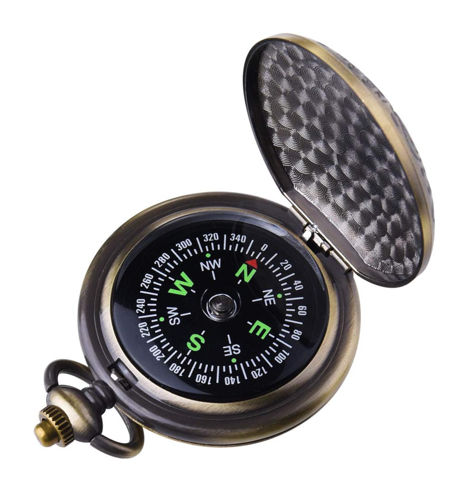 Vintage Pocket Compass for Kids Classic Portable Compass Accurate Waterproof for Hiking Outdoor Camping Motoring Boating Backpacking Survival Emergency (Copper) - Buy Online on GoSupps.com