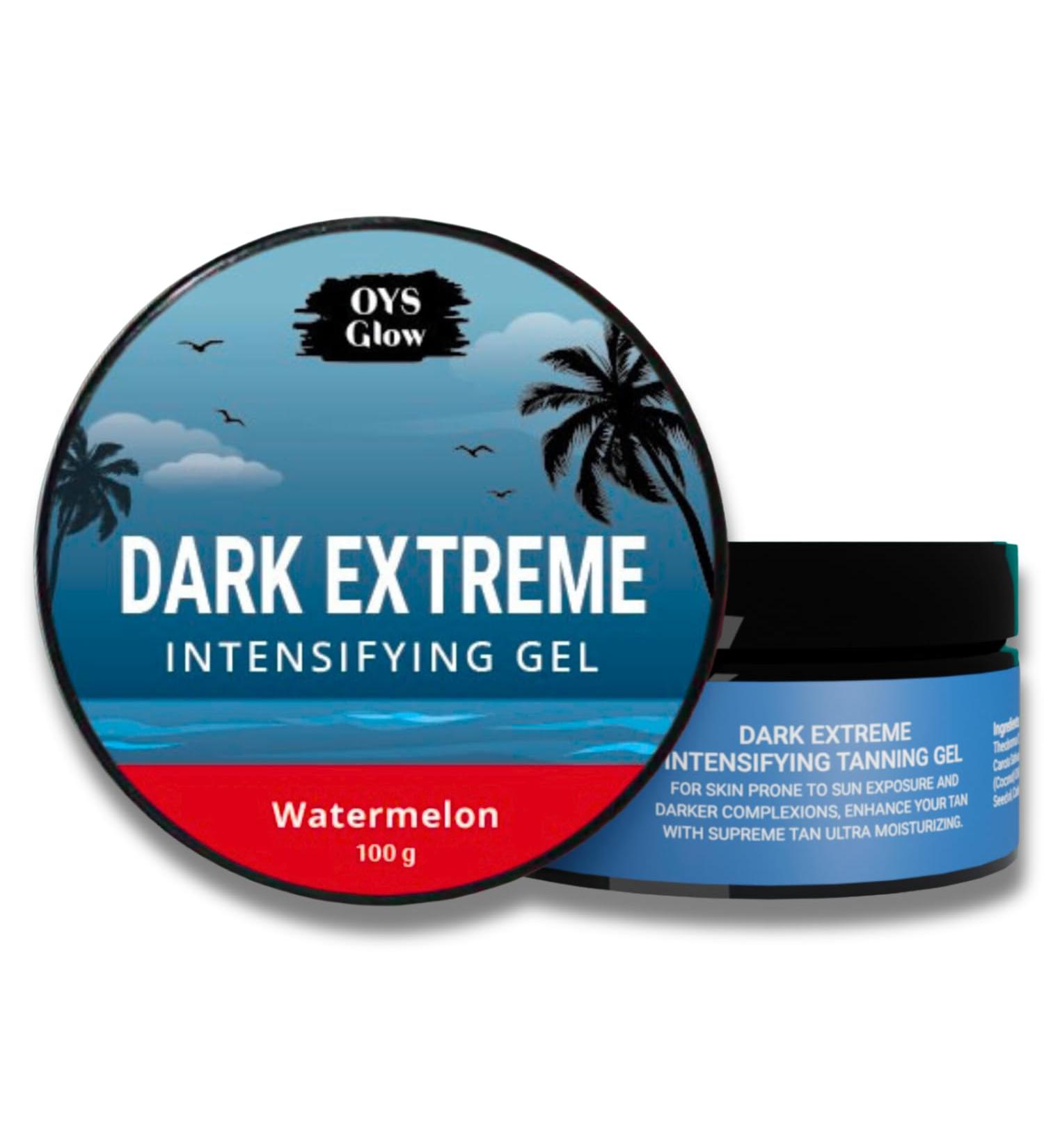 Shop Tanning Gel - New Dark Extreme Intensifying Accelerator | Watermelon Flavor Self Tan Body Care Lotion for Ultimate Sunshine Glow - Buy Online on GoSupps.com