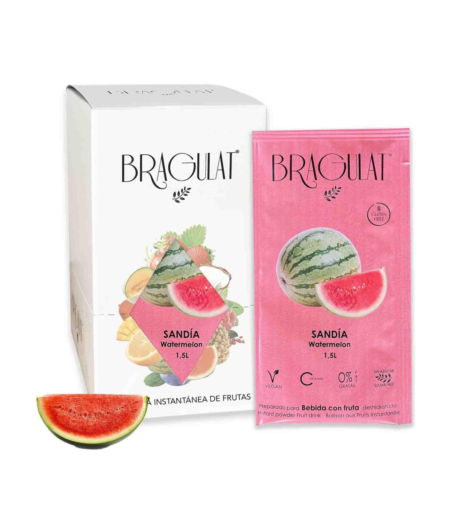  BRAGULAT Bragulat Juices Drinks and Instant Coolers in Concentrated Fruit Powder Watermelon - 15 Envelopes - Buy Online on GoSupps.com