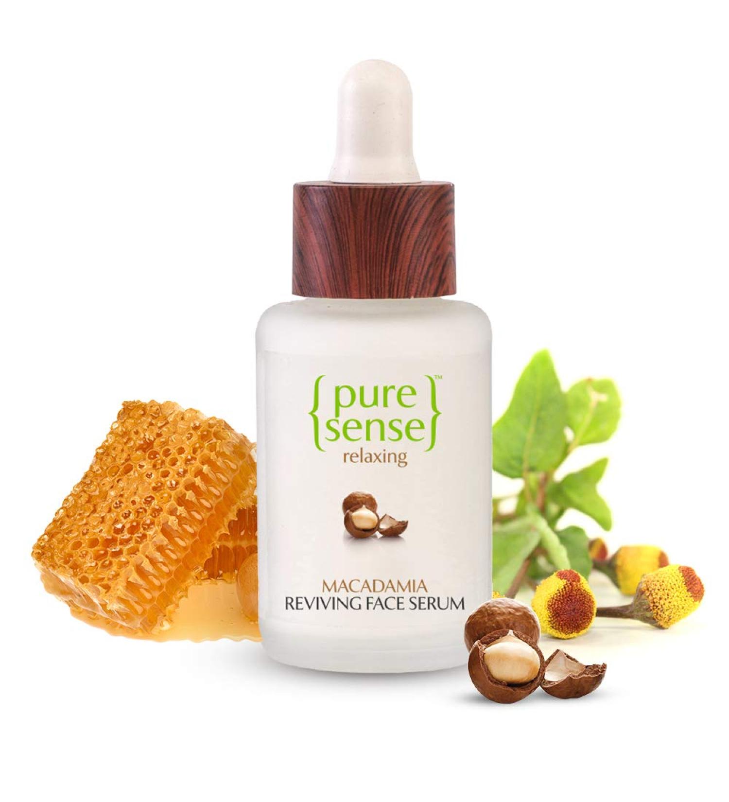 PureSense Macadamia Anti-Ageing Face Serum - Sulphate & Paraben Free | 30ml - Revive Your Skin Globally - Buy Online on GoSupps.com