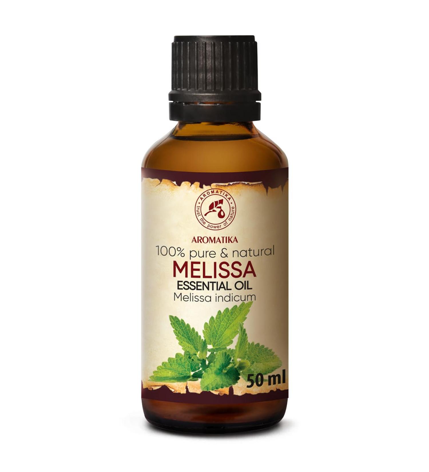 100% Pure Lemon Melisse Oil 50ml - Natural Etheric Lemon Balm for Aromatherapy & Relaxation - Mellissa Indicum - Good Sleep & Fragrance - Ideal for Aroma Diffusers & Lamps - Buy Online on GoSupps.com