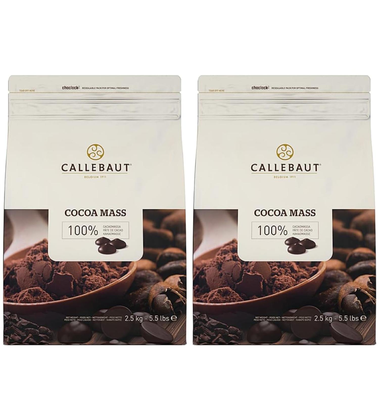 Callebaut 100% Cocoa Mass Callets 2.5kg (Pack of 2)