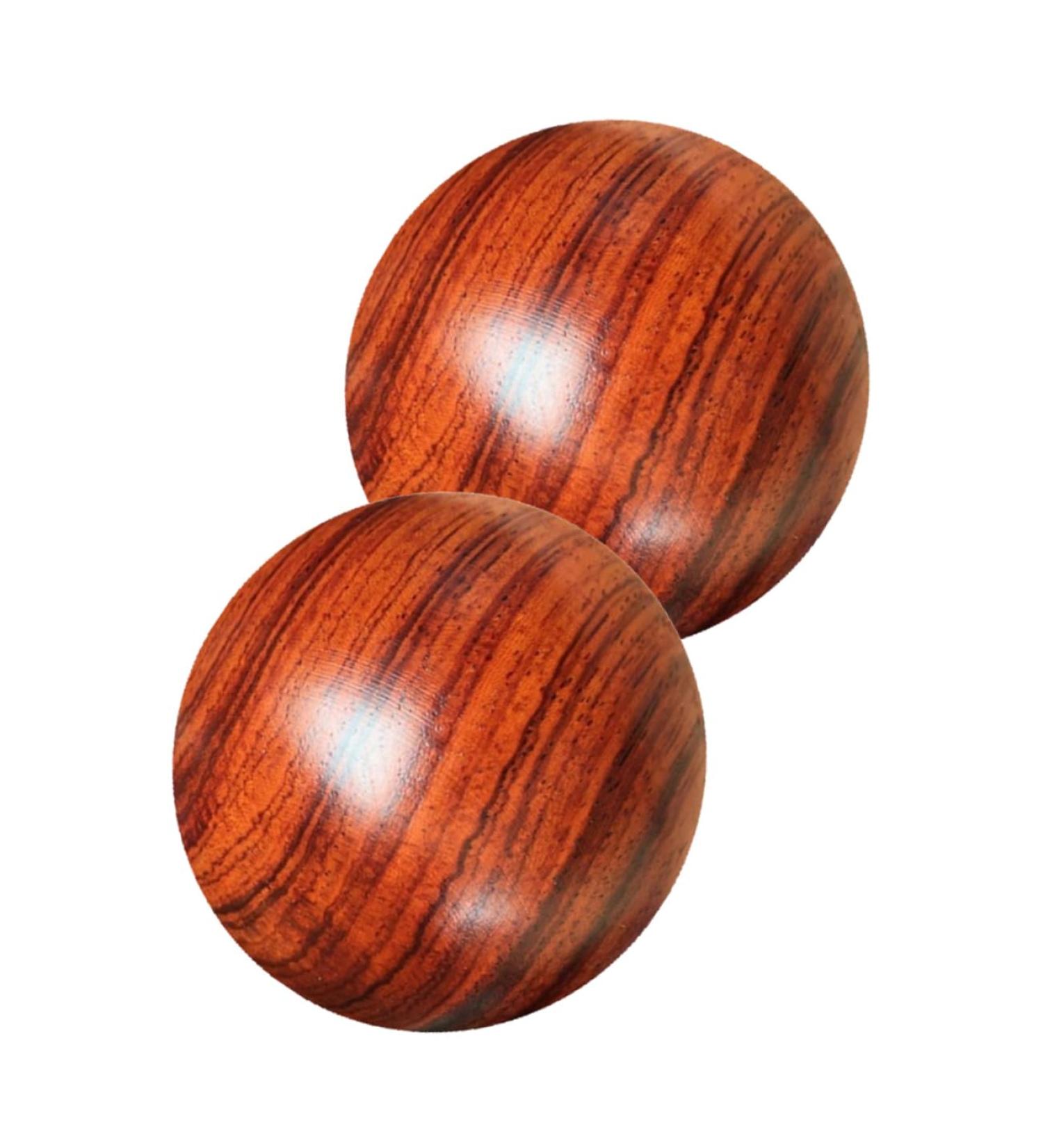 Healvian 4-Piece Solid Wood Massage Balls - Baoding Balls for Foot & Hand Massage - Natural Wooden Accessories for Better Circulation - Buy Online on GoSupps.com